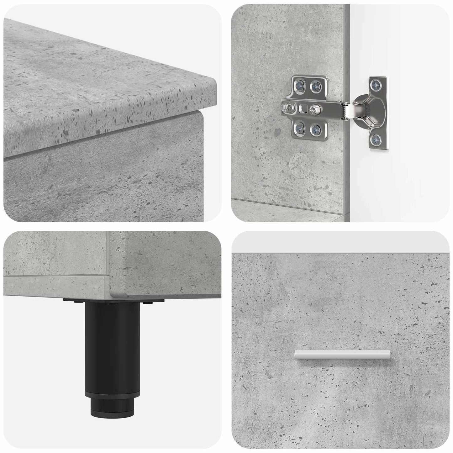 Waschtisch Betongrau 60 x 35 x 60 cm Holzwerkstoff