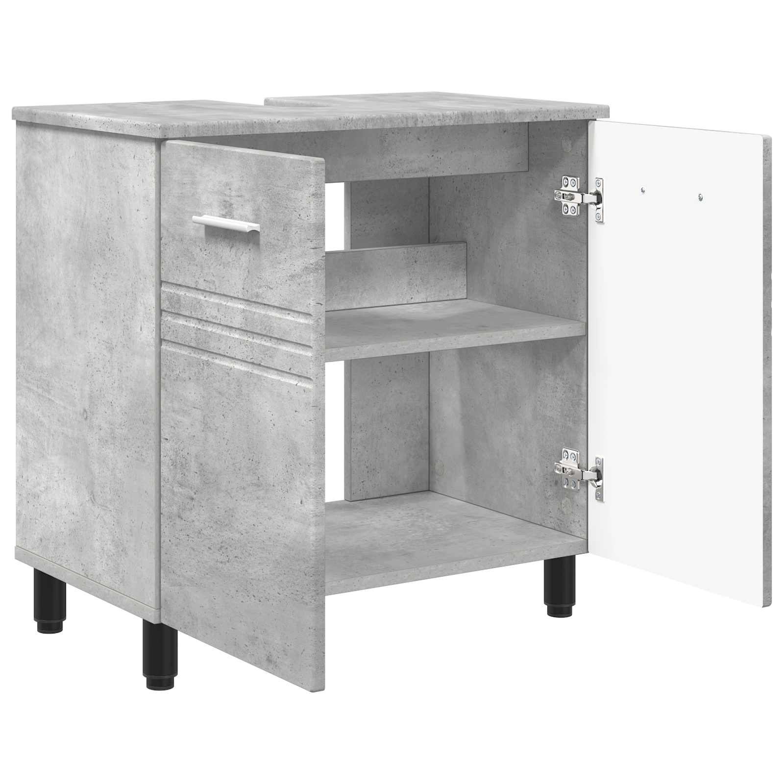 Waschtisch Betongrau 60 x 35 x 60 cm Holzwerkstoff