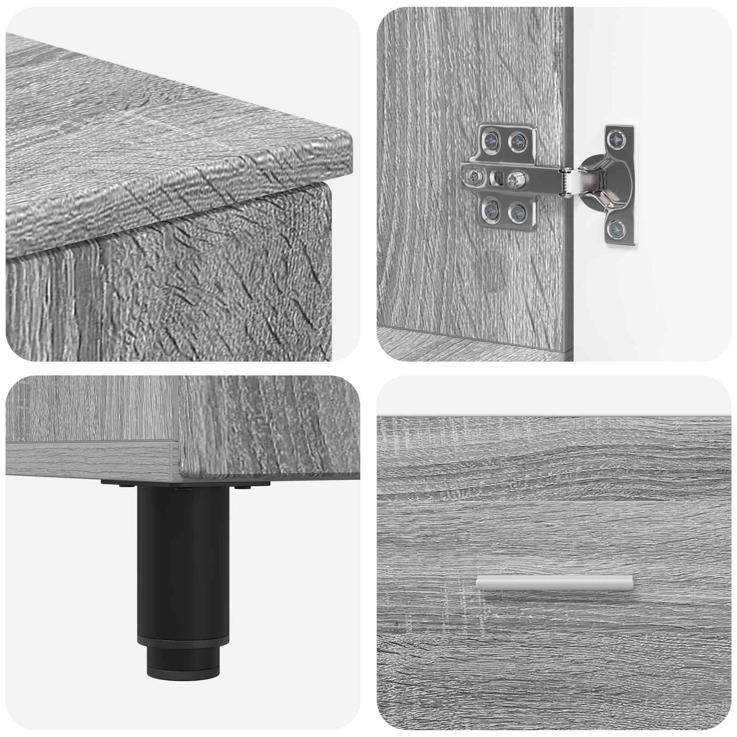 Waschtisch Grau Sonoma 60 x 35 x 60 cm Holzwerkstoff