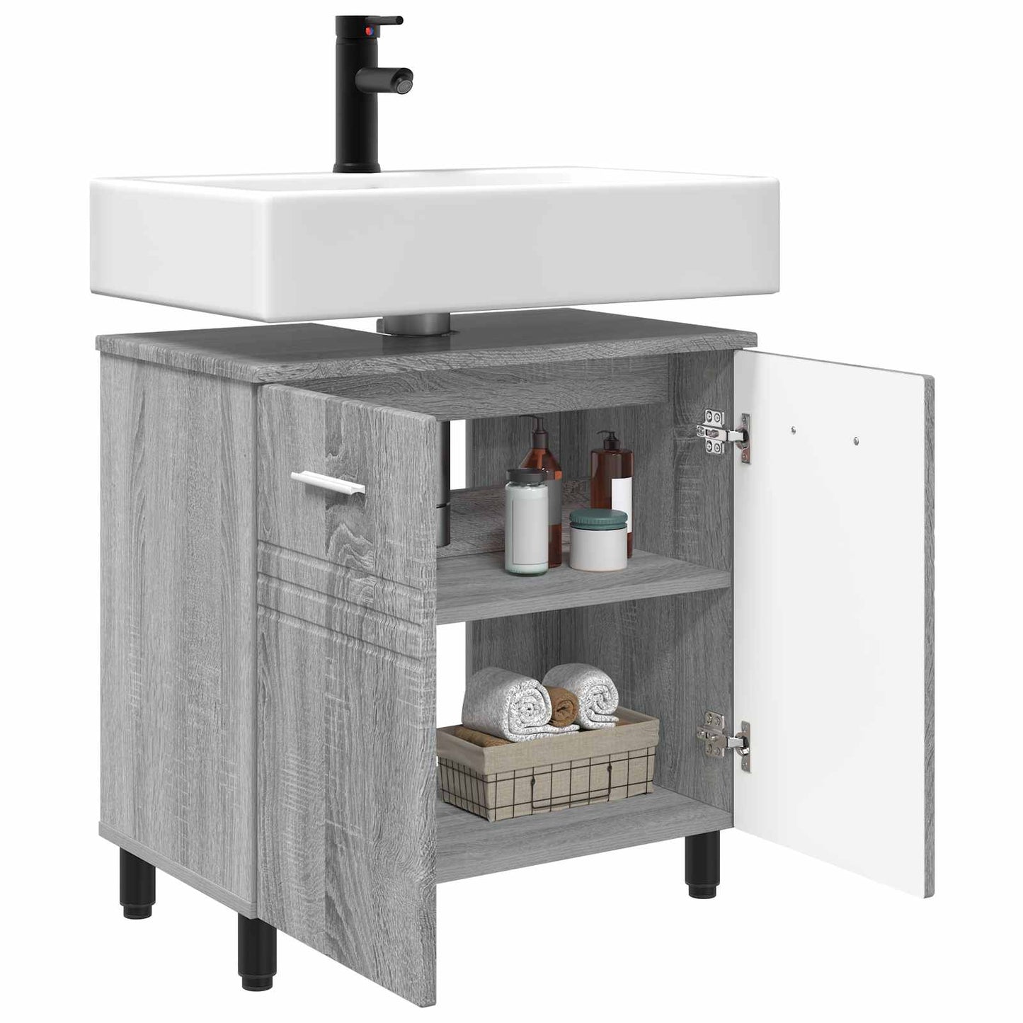 Waschtisch Grau Sonoma 60 x 35 x 60 cm Holzwerkstoff