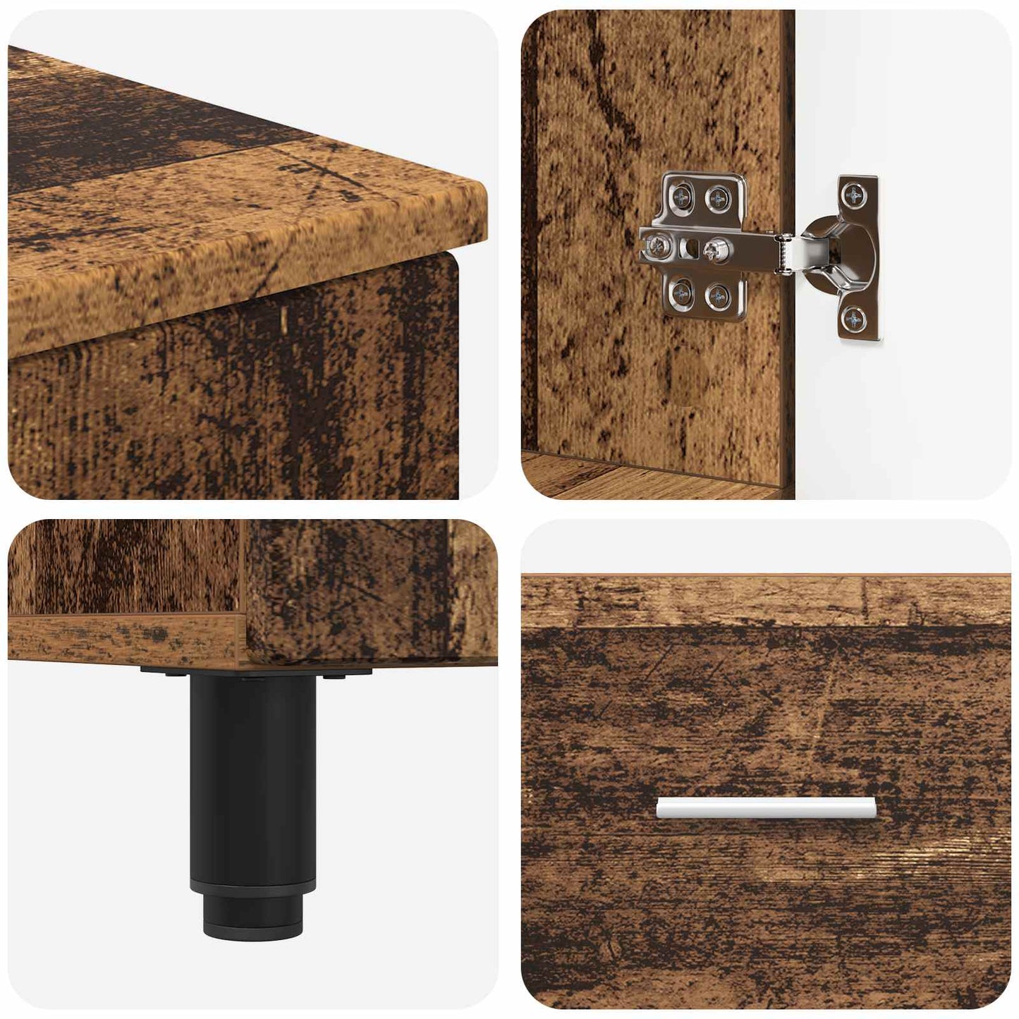 Waschtisch Altholz 60 x 35 x 60 cm Holzwerkstoff