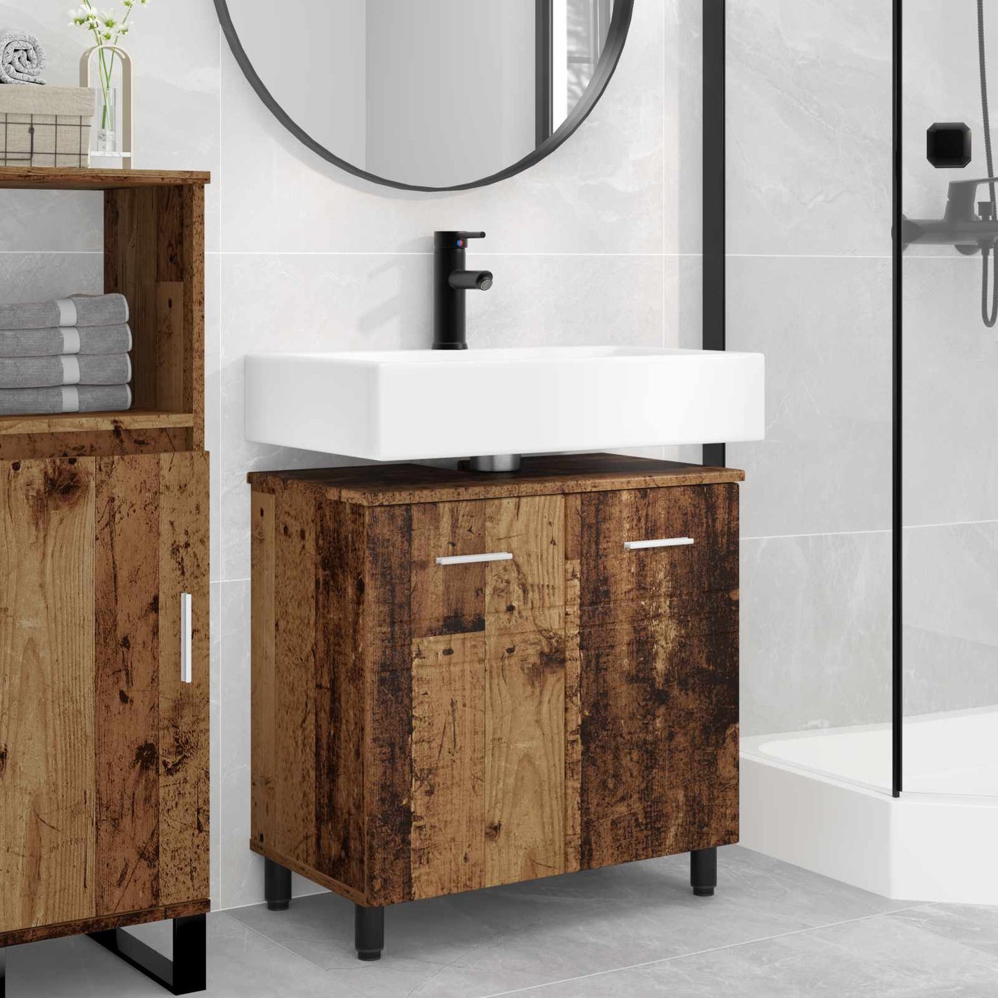 Waschtisch Altholz 60 x 35 x 60 cm Holzwerkstoff