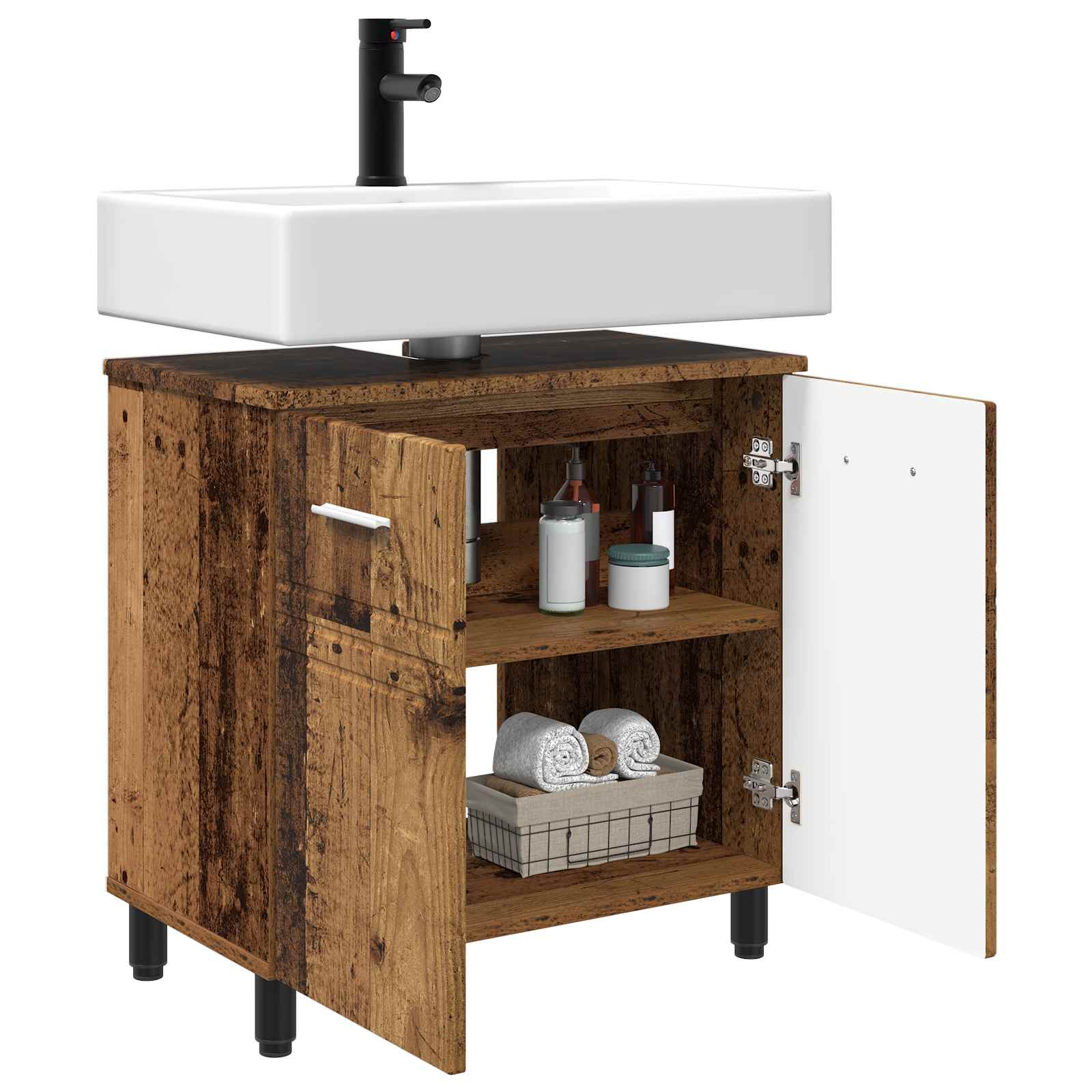 Waschtisch Altholz 60 x 35 x 60 cm Holzwerkstoff