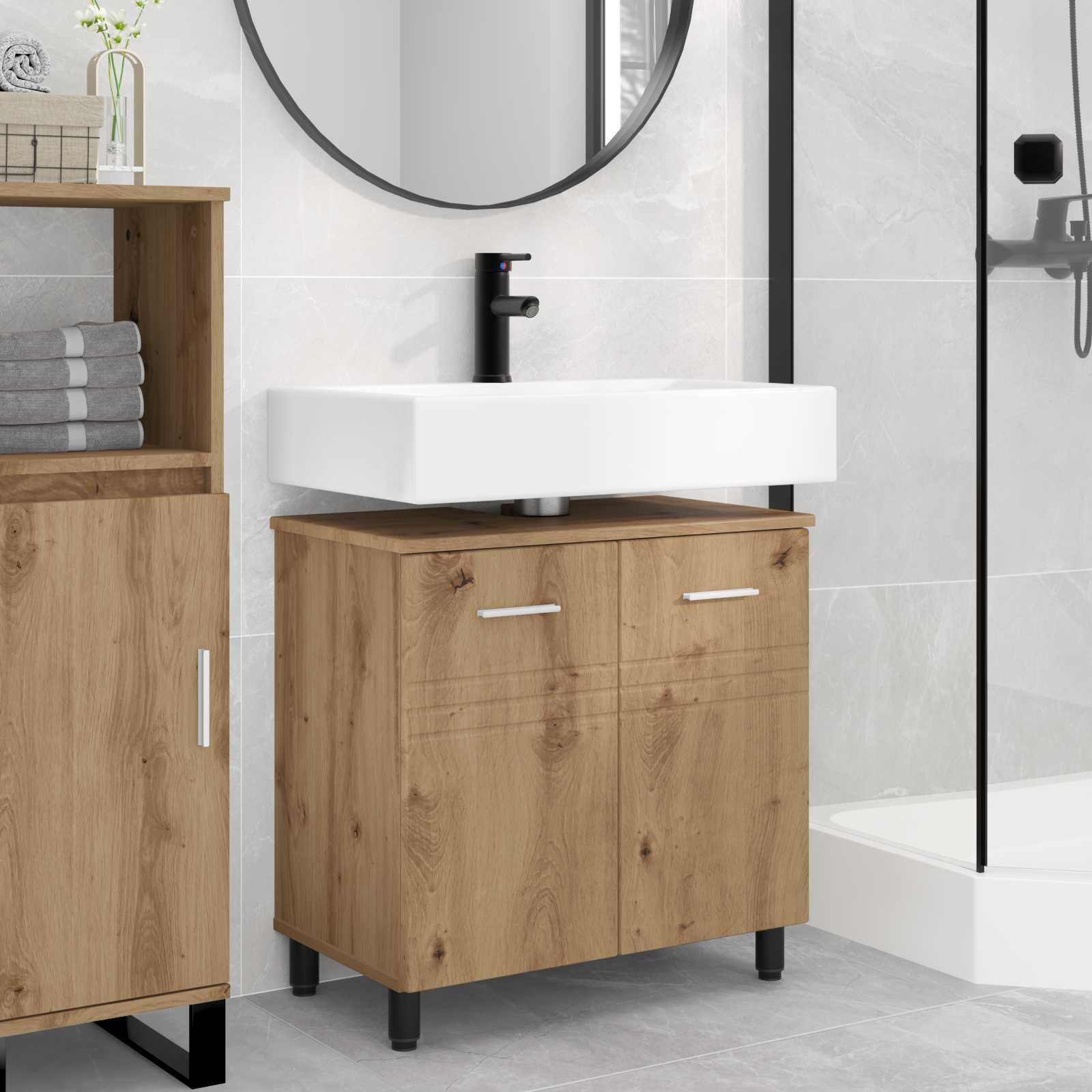 Waschtisch Artisan-Eiche 60 x 35 x 60 cm Holzwerkstoff