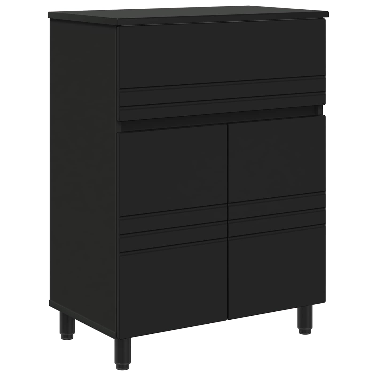Waschtisch Schwarz 60 x 35 x 80 cm Holzwerkstoff