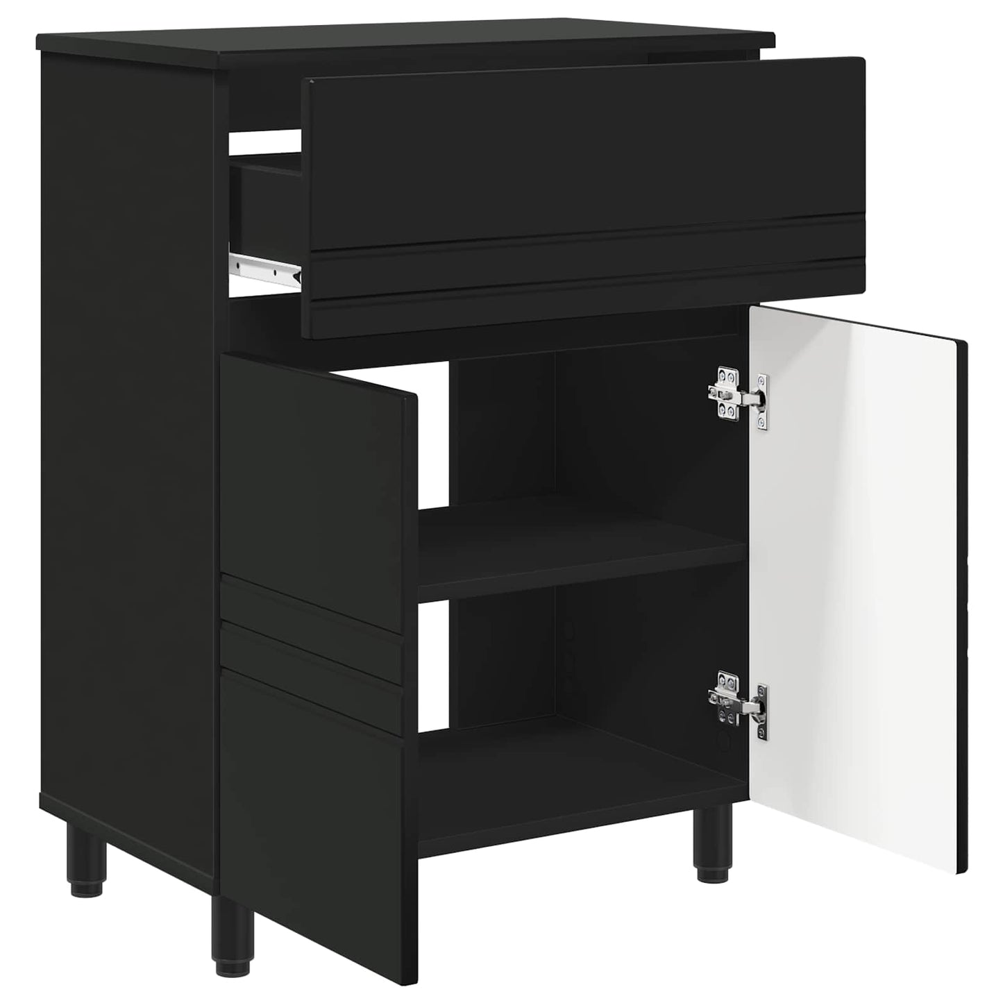 Waschtisch Schwarz 60 x 35 x 80 cm Holzwerkstoff