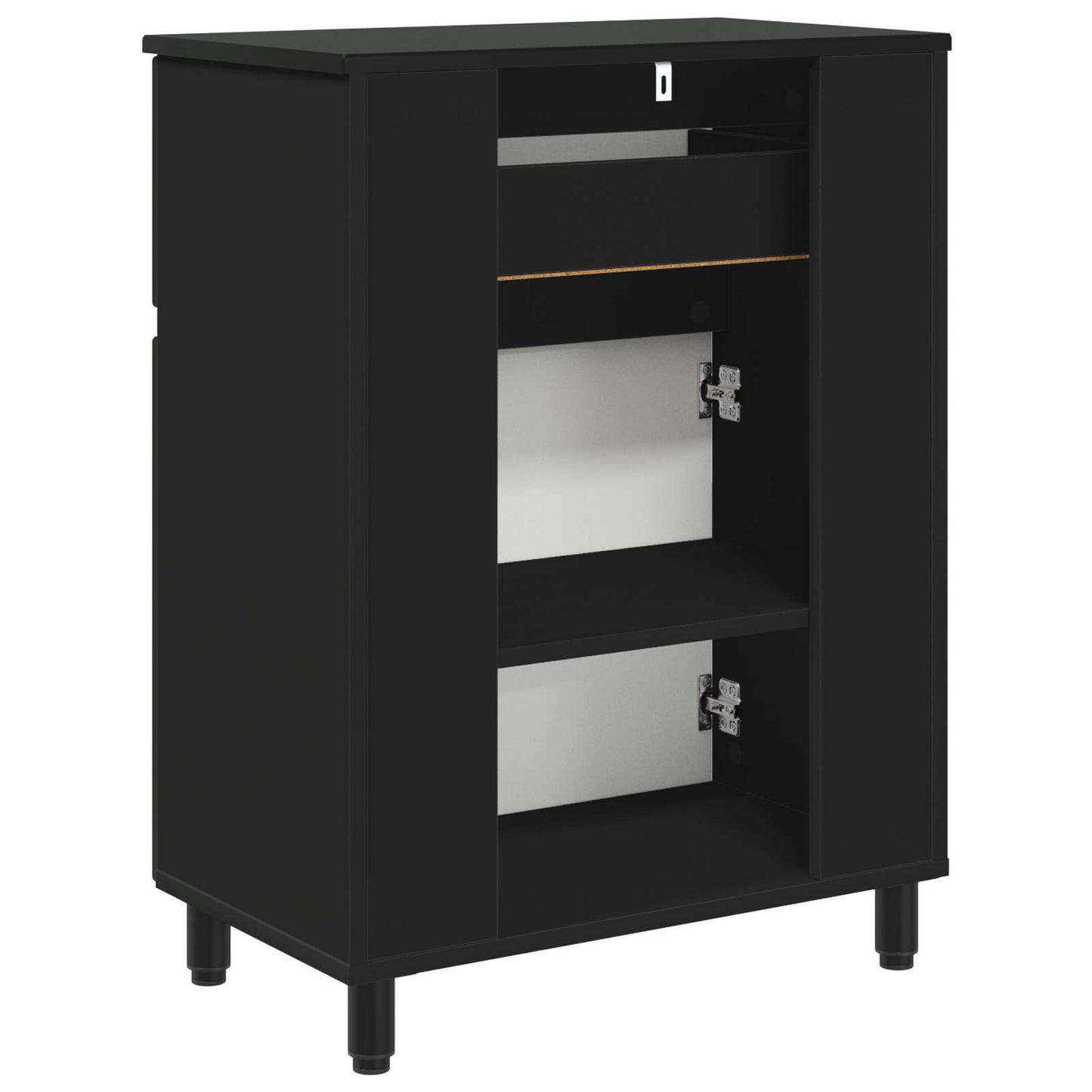 Waschtisch Schwarz 60 x 35 x 80 cm Holzwerkstoff