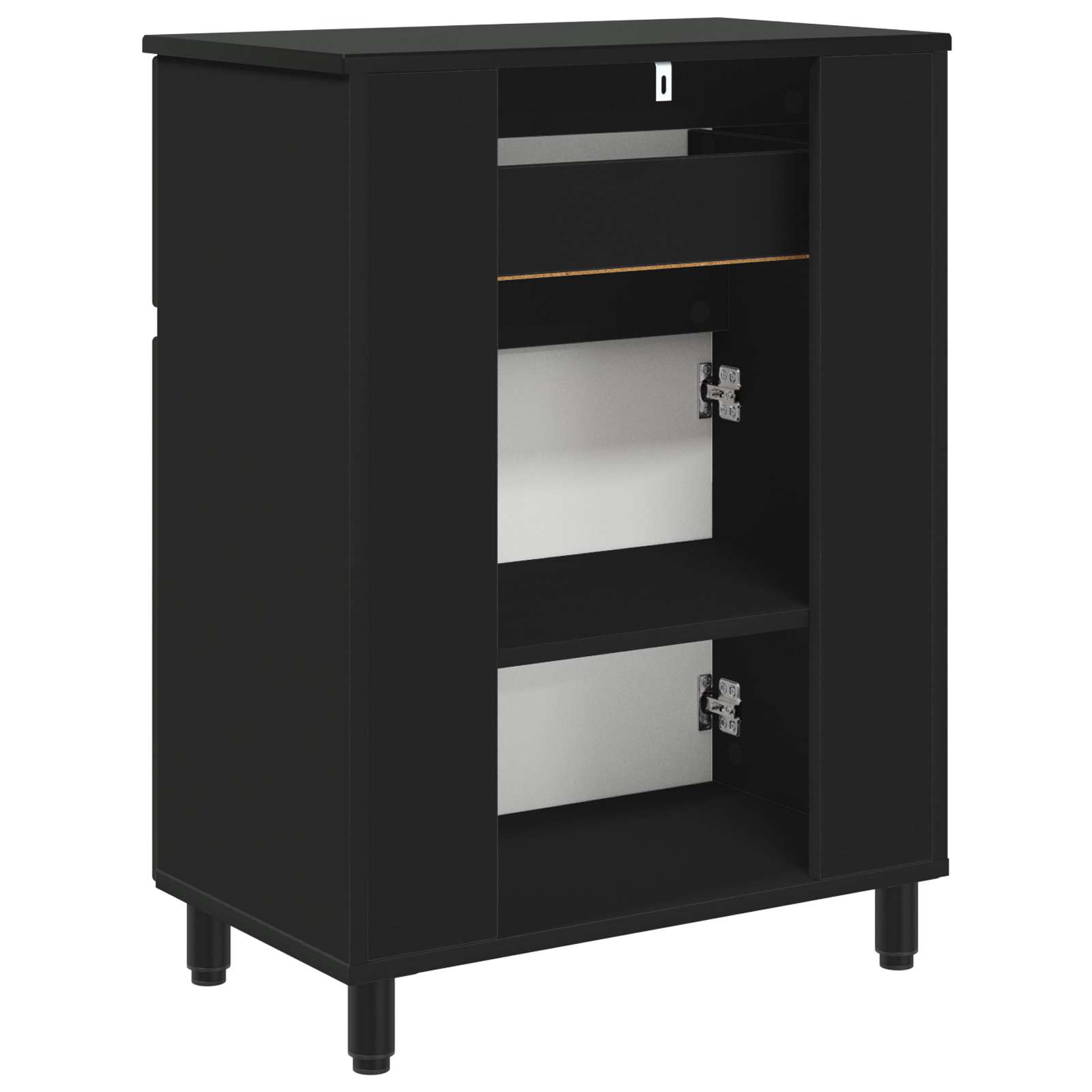 Waschtisch Schwarz 60 x 35 x 80 cm Holzwerkstoff