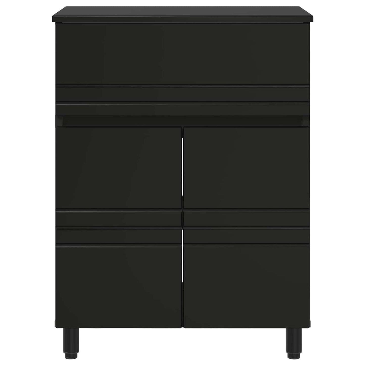 Waschtisch Schwarz 60 x 35 x 80 cm Holzwerkstoff
