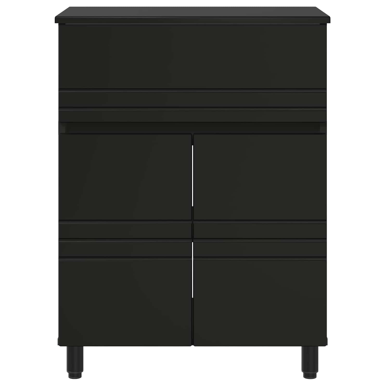 Waschtisch Schwarz 60 x 35 x 80 cm Holzwerkstoff