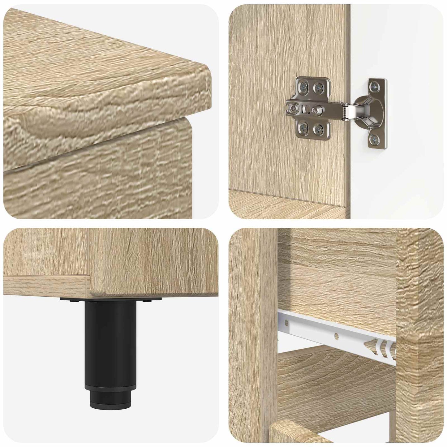 Waschtisch Sonoma-Eiche 60 x 35 x 80 cm Holzwerkstoff
