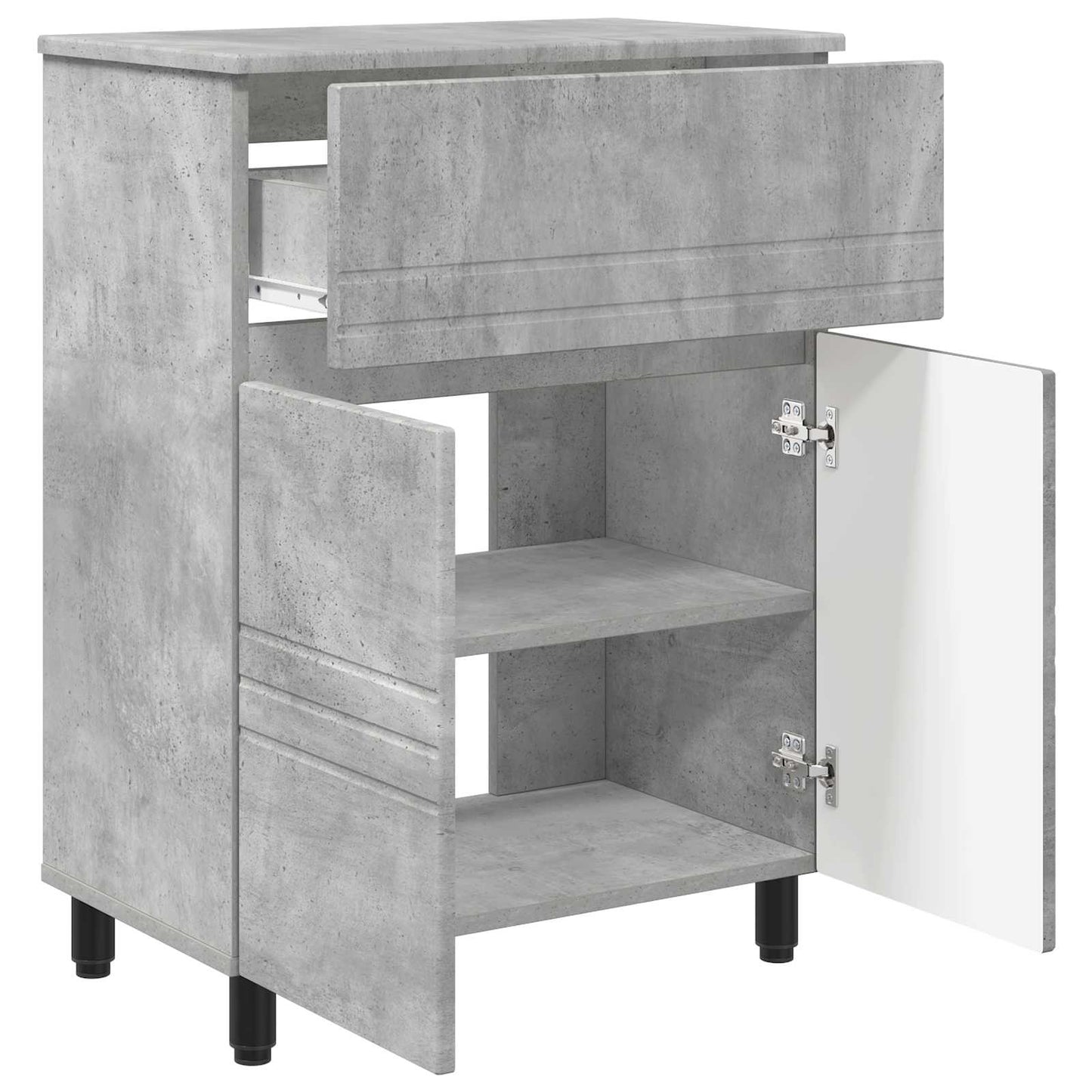 Waschtisch Betongrau 60 x 35 x 80 cm Holzwerkstoff
