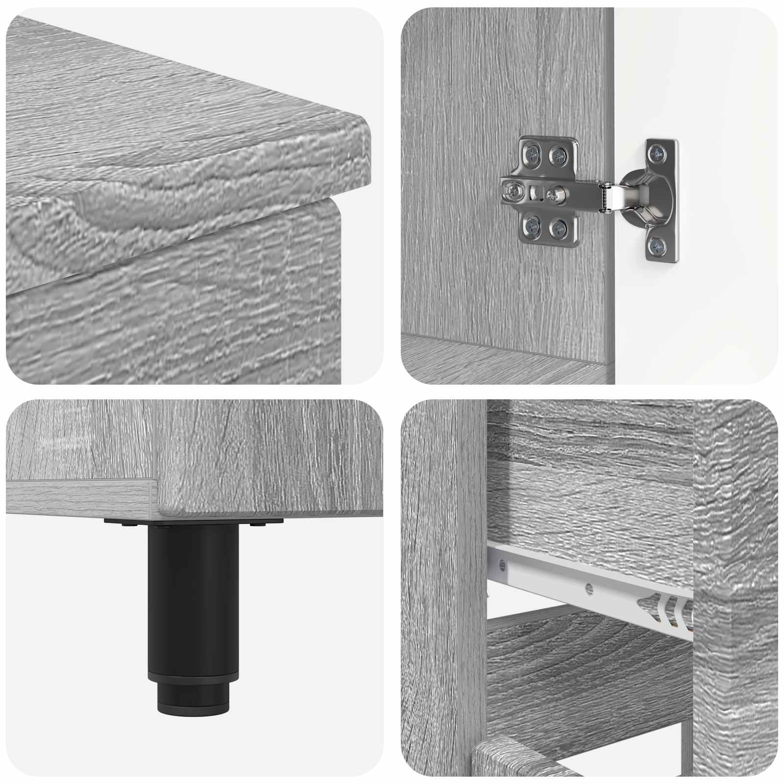 Waschtisch Sonoma-Grau 60 x 35 x 80 cm Holzwerkstoff