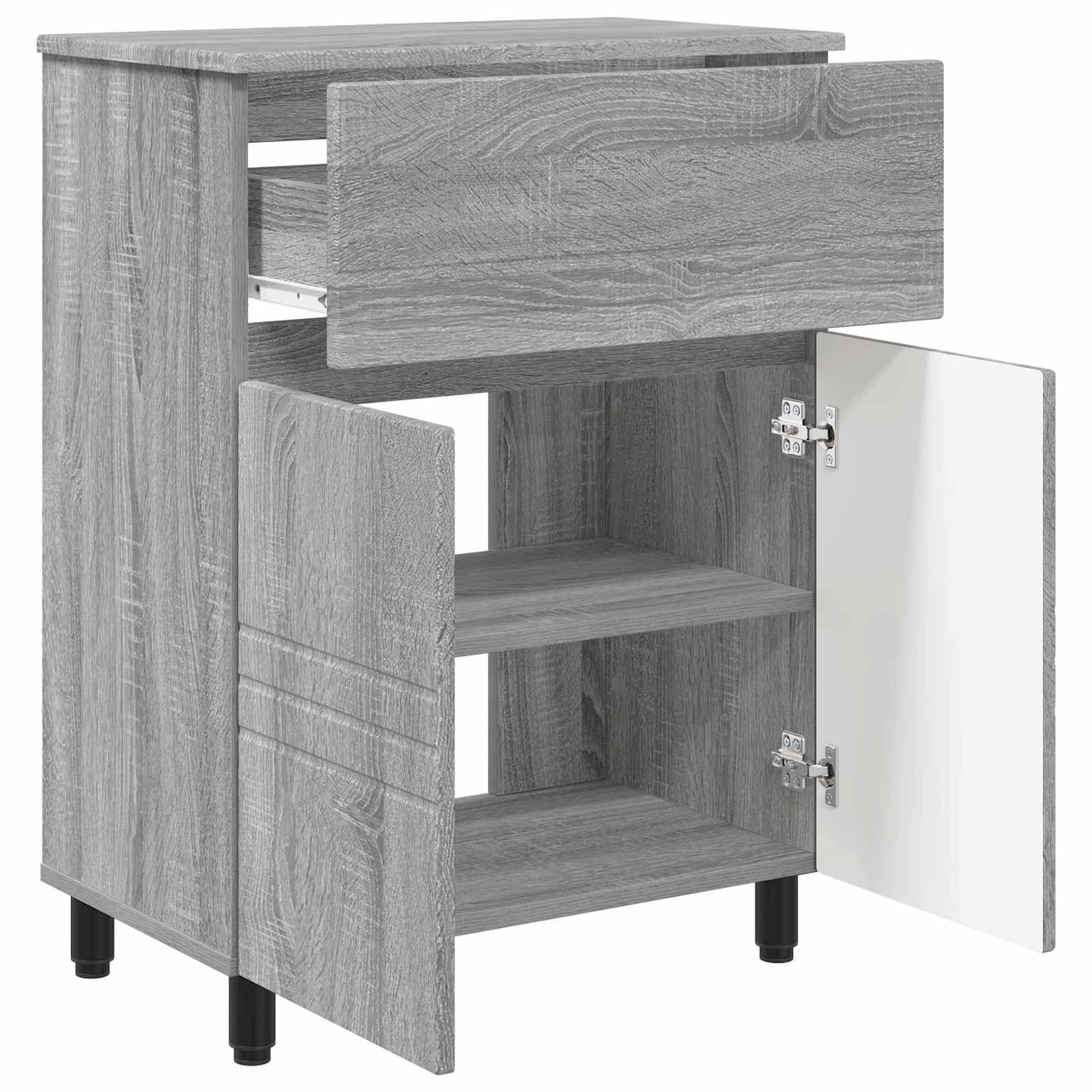 Waschtisch Sonoma-Grau 60 x 35 x 80 cm Holzwerkstoff