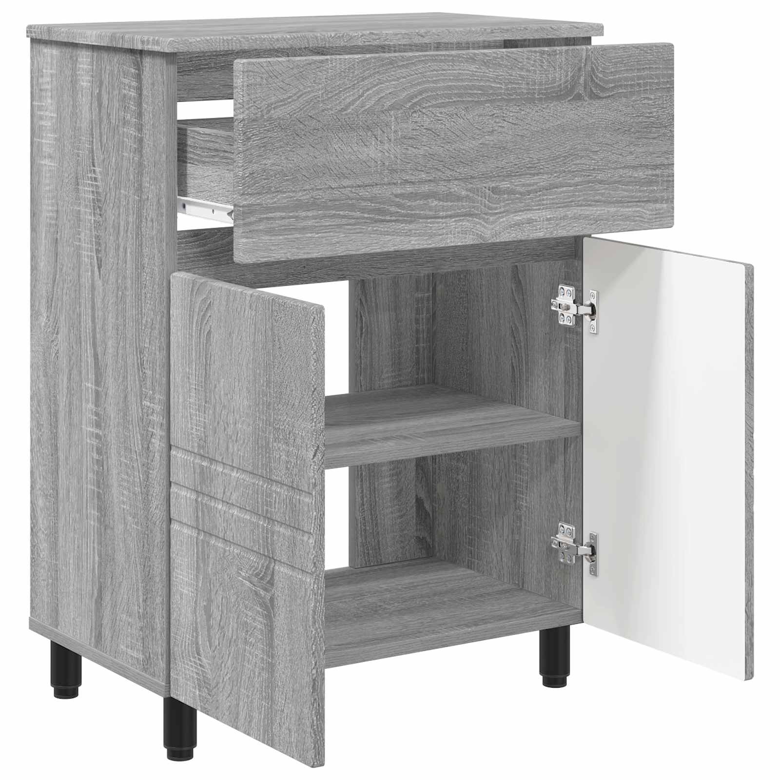Waschtisch Sonoma-Grau 60 x 35 x 80 cm Holzwerkstoff