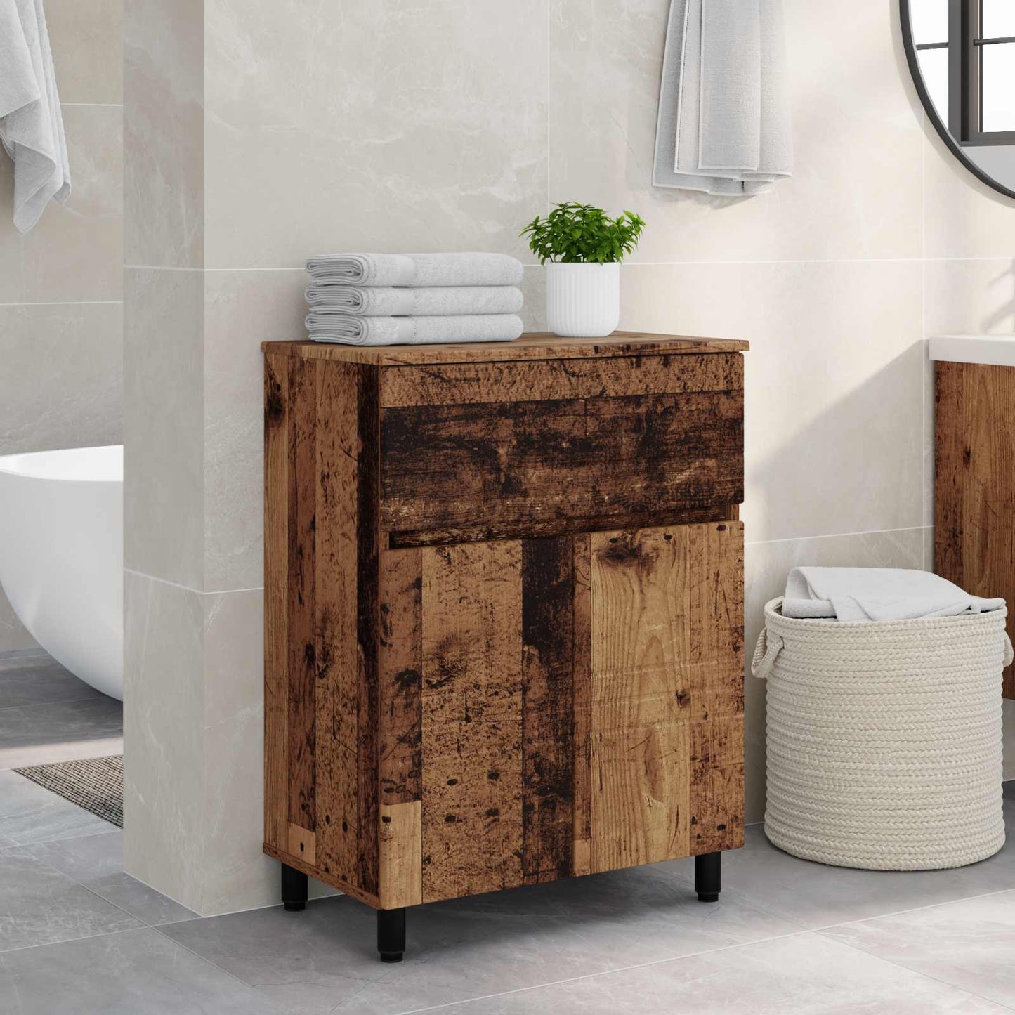 Waschtisch Altholz 60 x 35 x 80 cm Holzwerkstoff