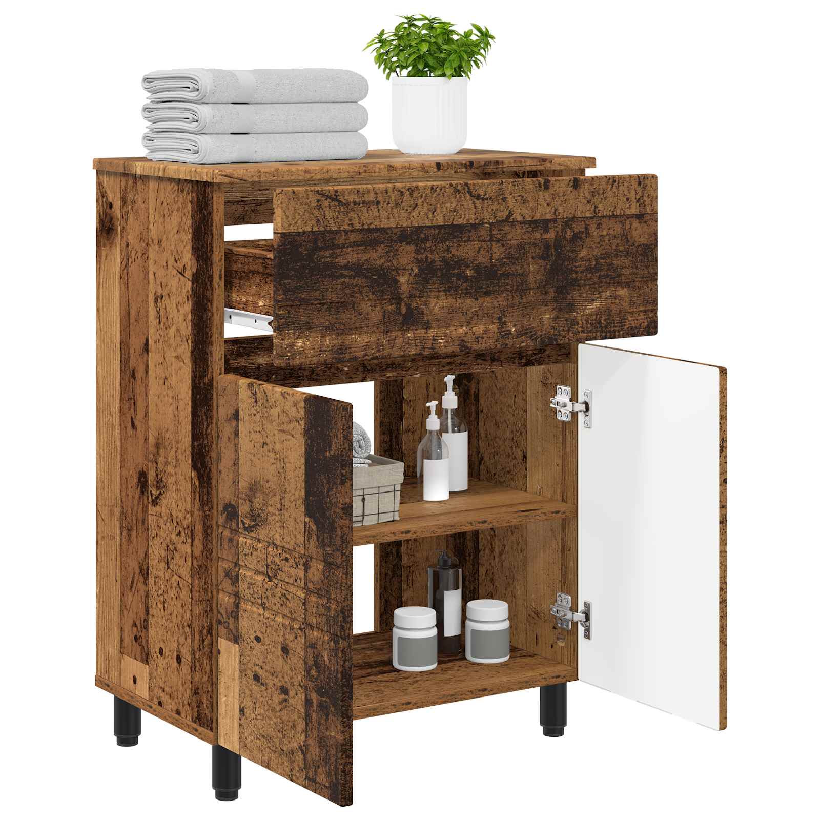 Waschtisch Altholz 60 x 35 x 80 cm Holzwerkstoff