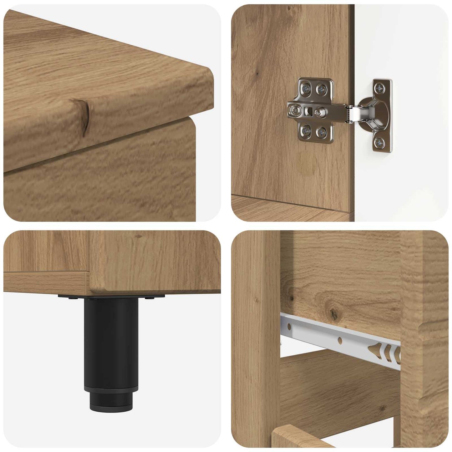 Waschtisch Artisan-Eiche 60 x 35 x 80 cm Holzwerkstoff