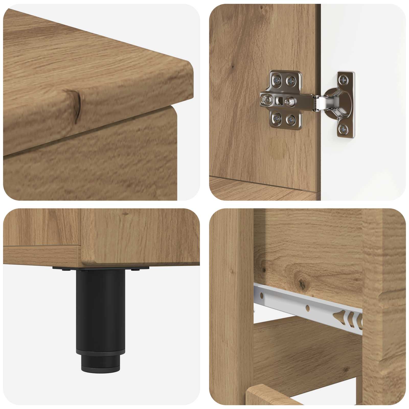 Waschtisch Artisan-Eiche 60 x 35 x 80 cm Holzwerkstoff