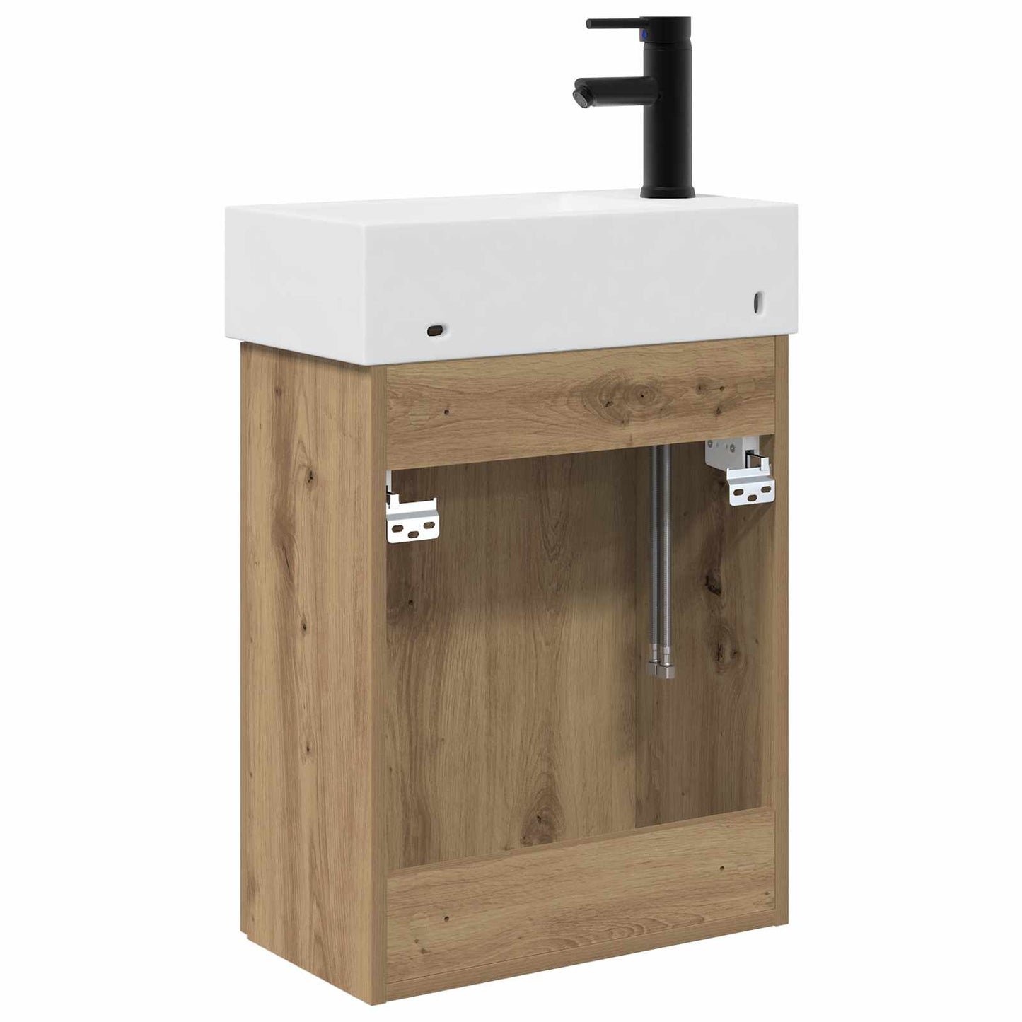 Badezimmer Waschtischunterschrank mit Wasserhahn Artisan-Eiche