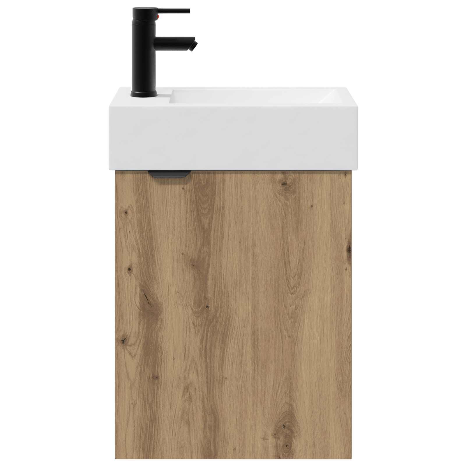 Badezimmer Waschtischunterschrank mit Wasserhahn Artisan-Eiche