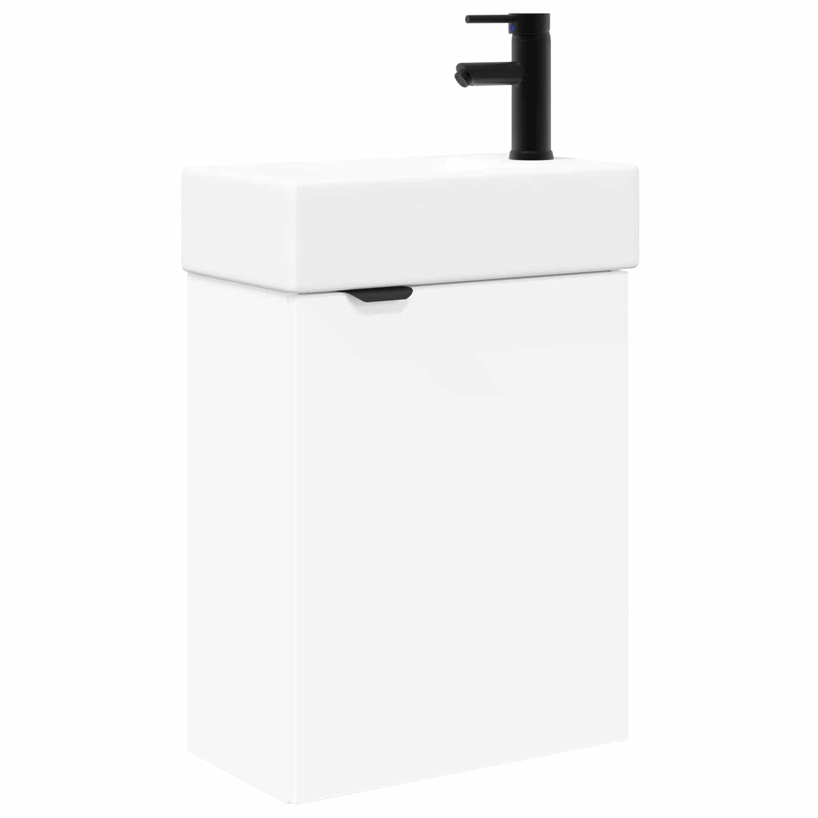 Badezimmer Waschtischunterschrank mit Wasserhahn Weiß