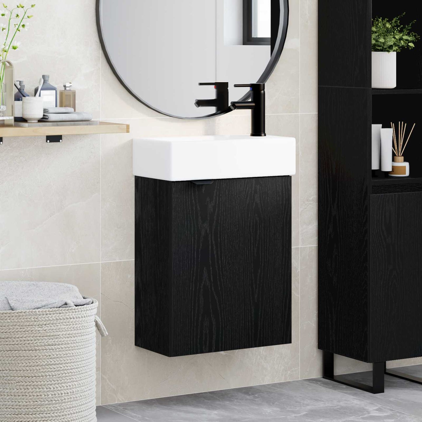 Badezimmer Waschtischunterschrank mit Wasserhahn