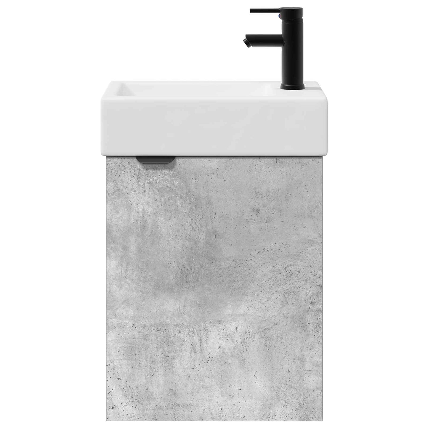 Badezimmer Waschtischunterschrank mit Wasserhahn Betongrau
