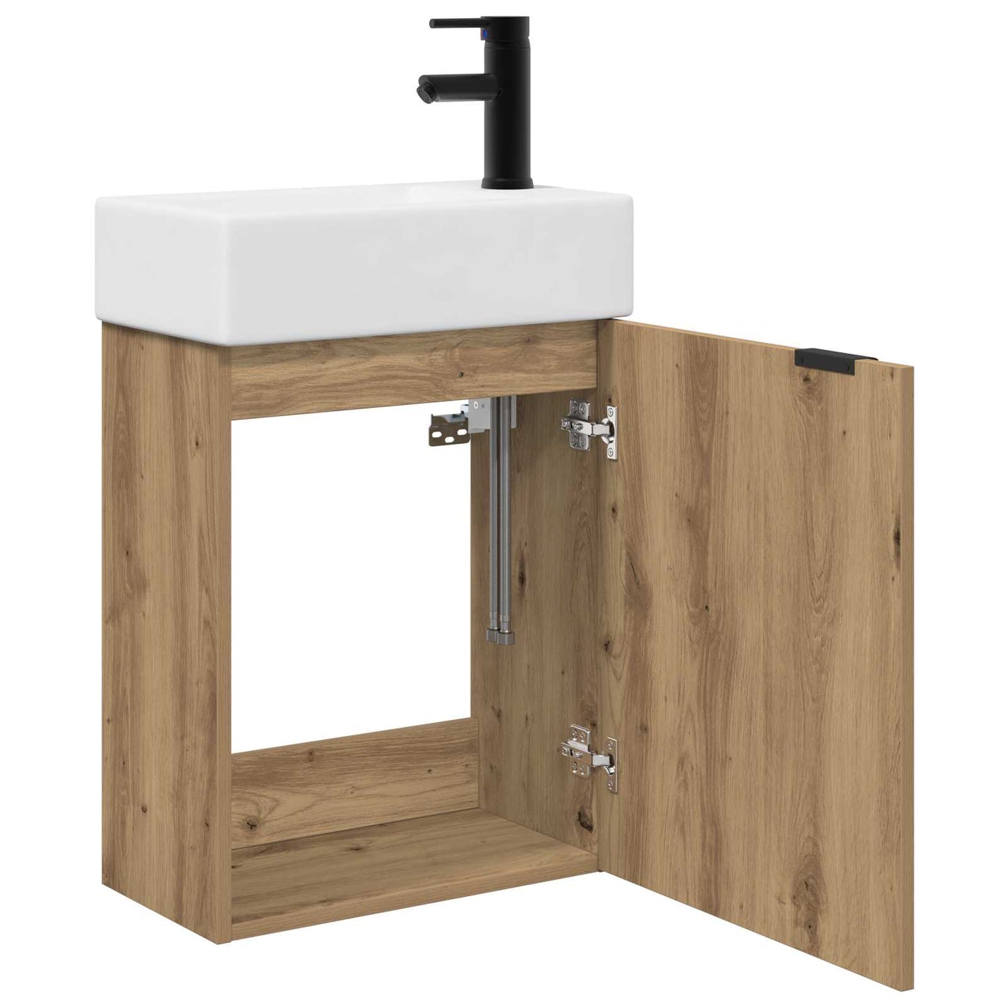 Badezimmer Waschtischunterschrank mit Wasserhahn Artisan-Eiche