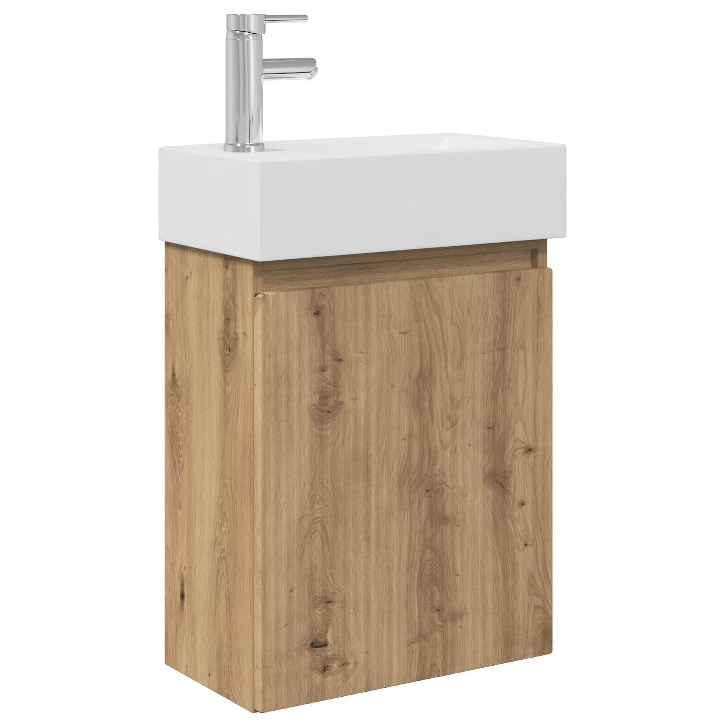 Badezimmer Waschtischunterschrank mit Wasserhahn Artisan-Eiche