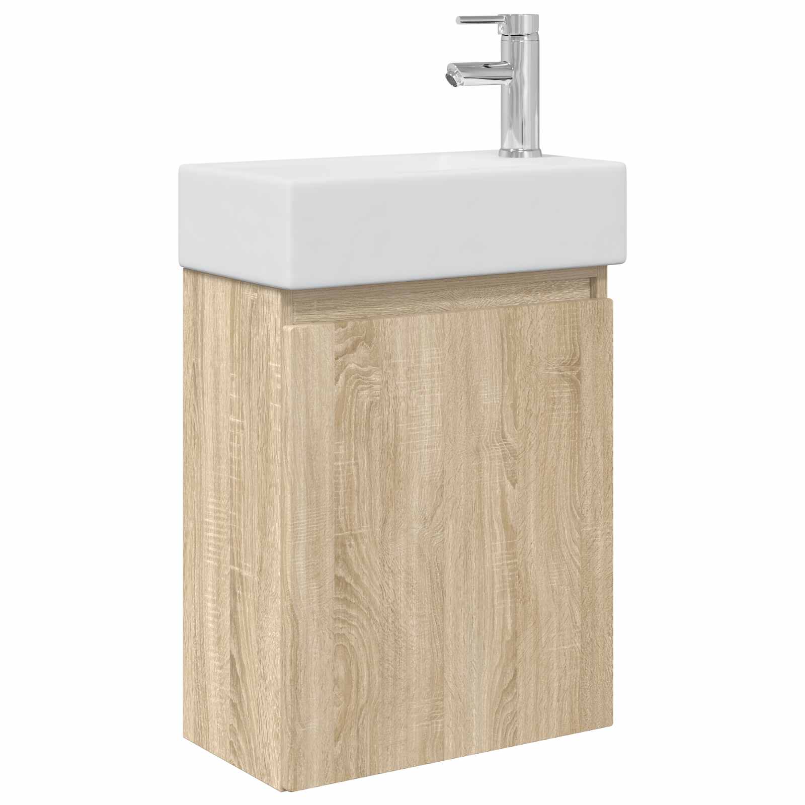 Badezimmer Waschtischunterschrank mit Wasserhahn Sonoma-Eiche