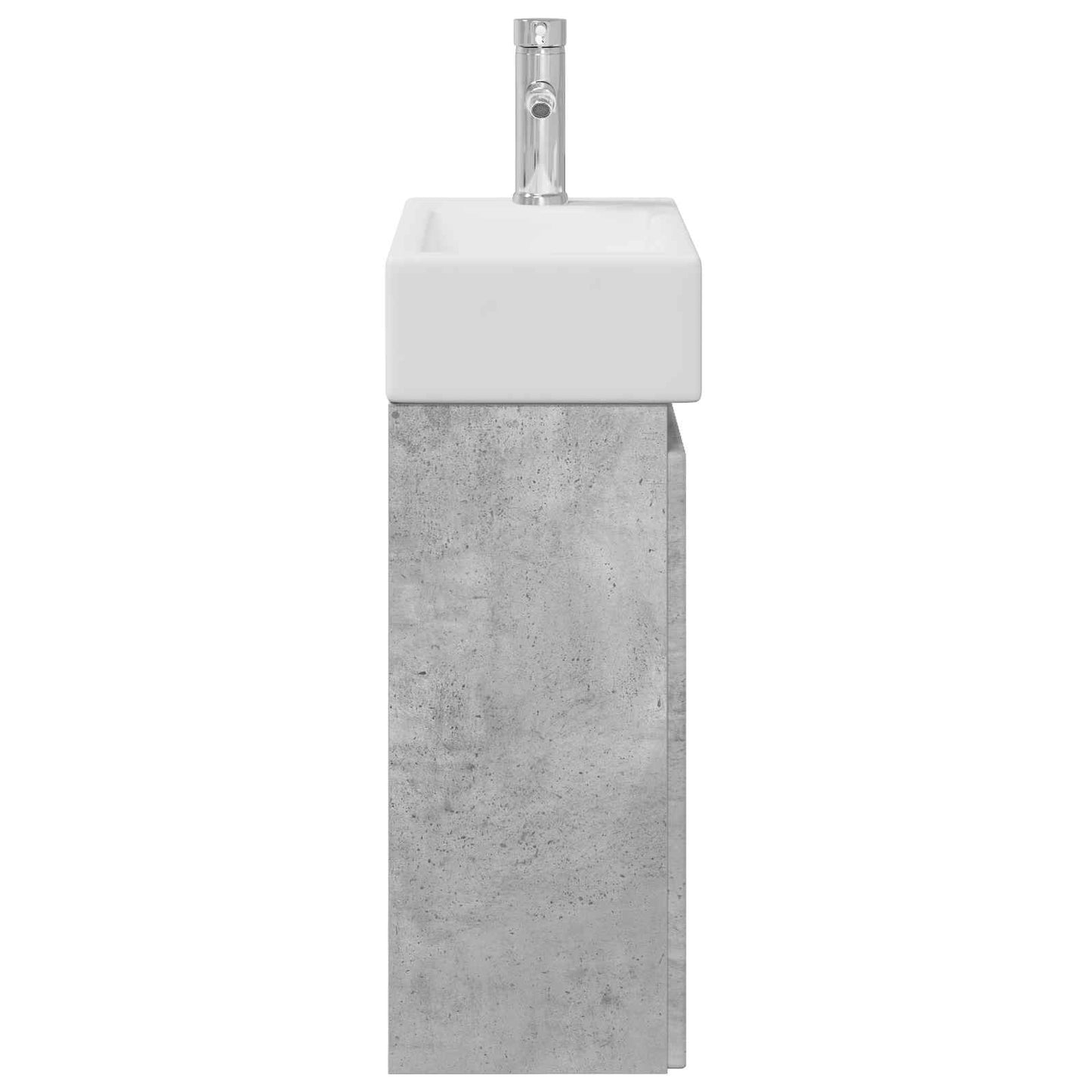Badezimmer Waschtischunterschrank mit Wasserhahn Betongrau