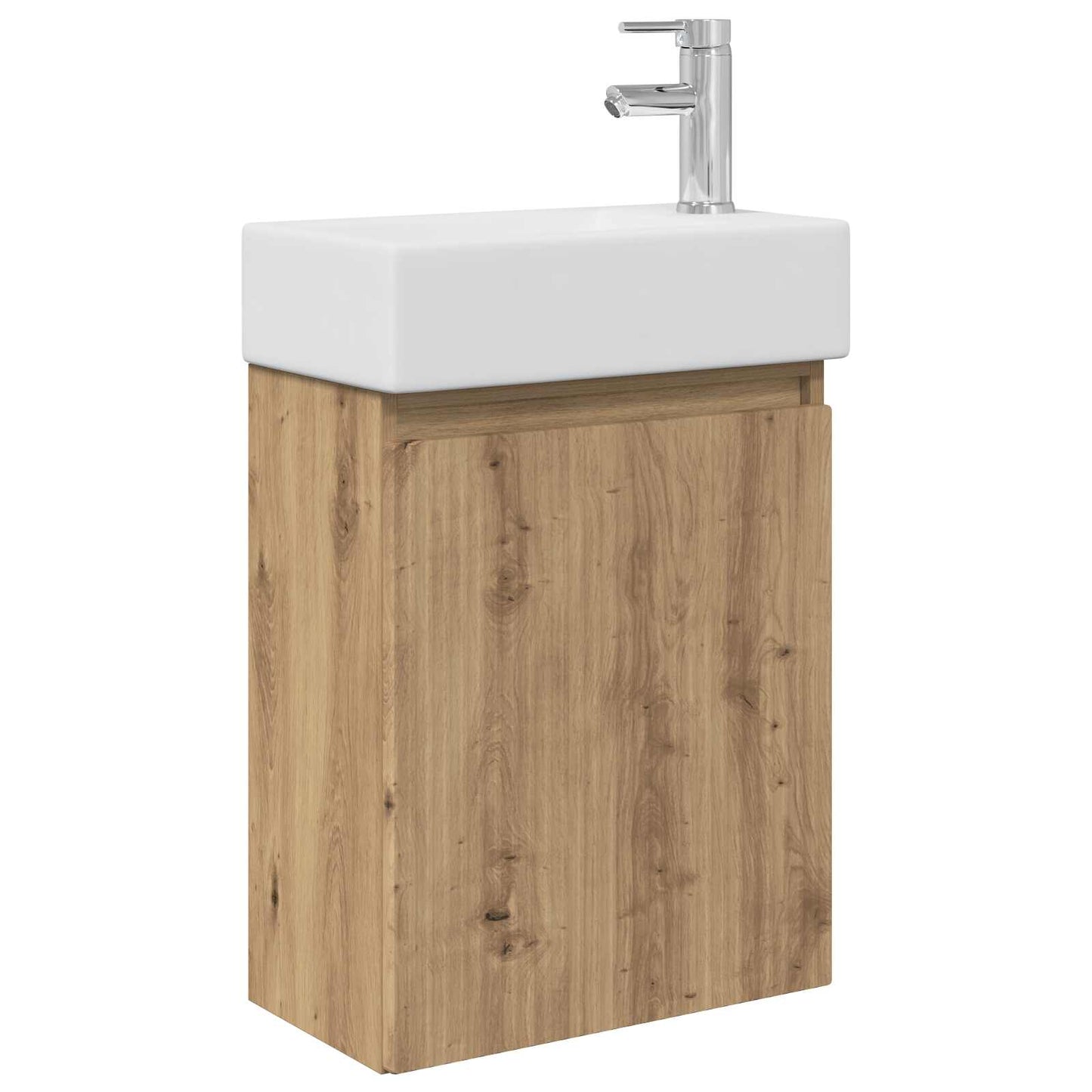 Badezimmer Waschtischunterschrank mit Wasserhahn Artisan-Eiche