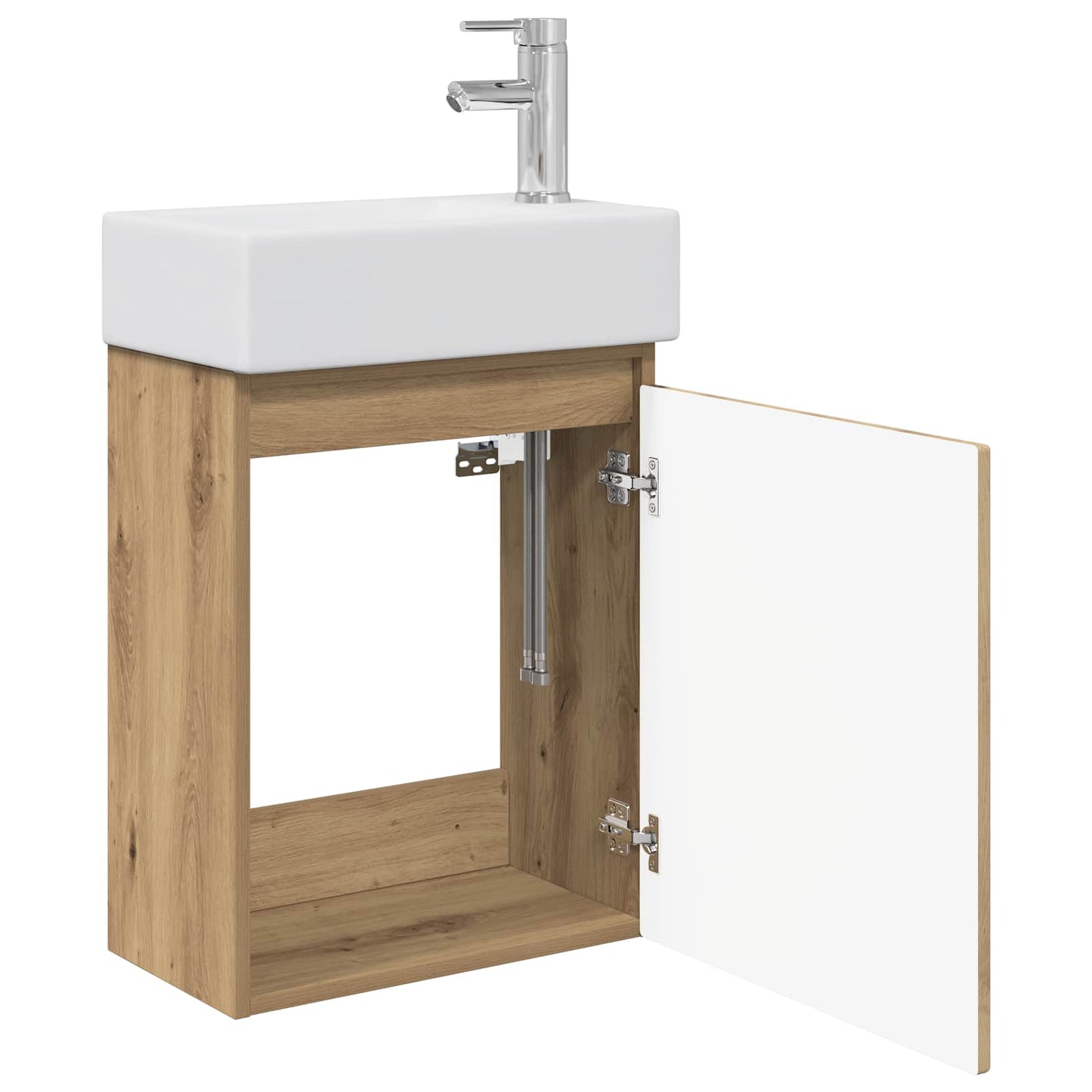 Badezimmer Waschtischunterschrank mit Wasserhahn Artisan-Eiche