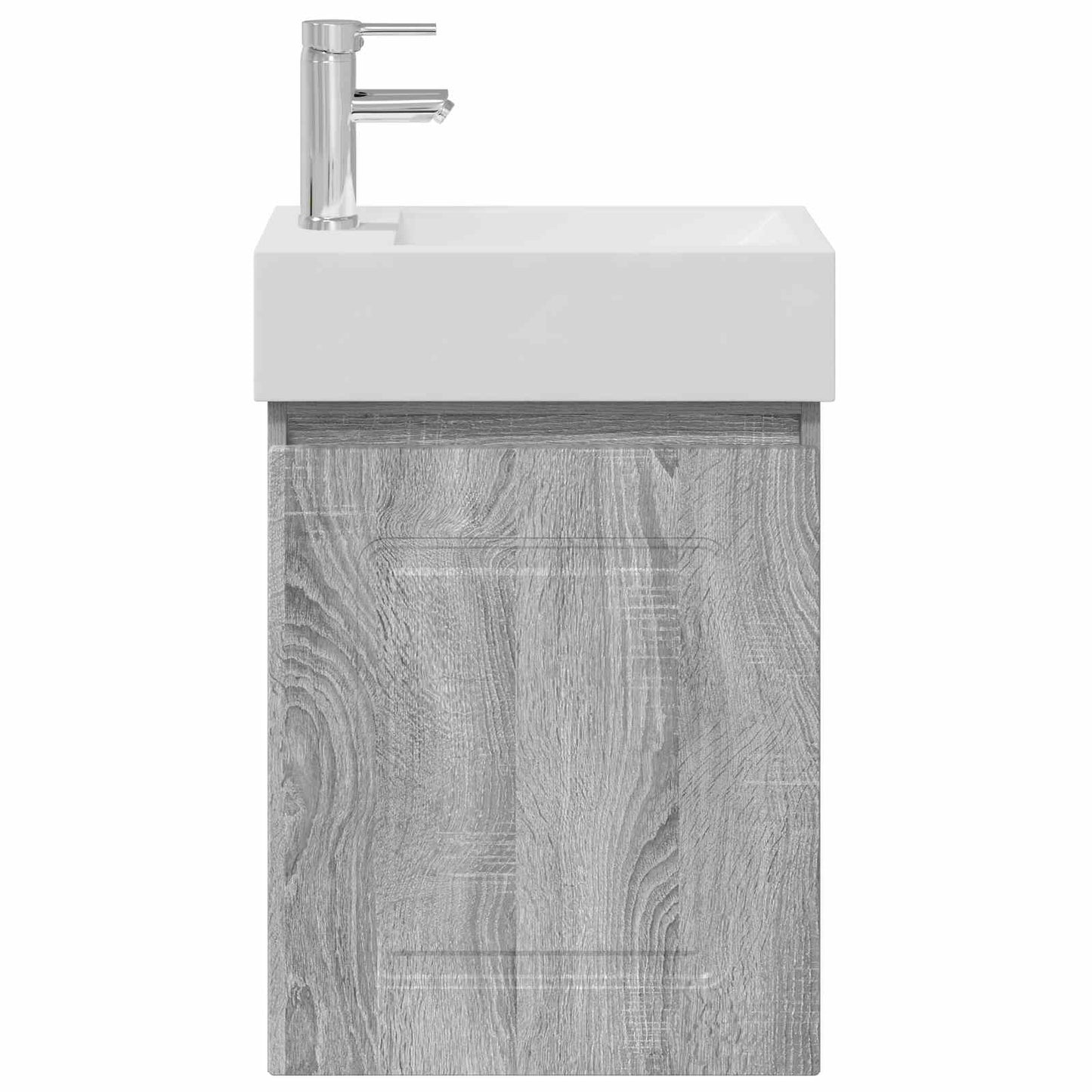 Badezimmer Waschtischunterschrank mit Wasserhahn Sonoma-Grau