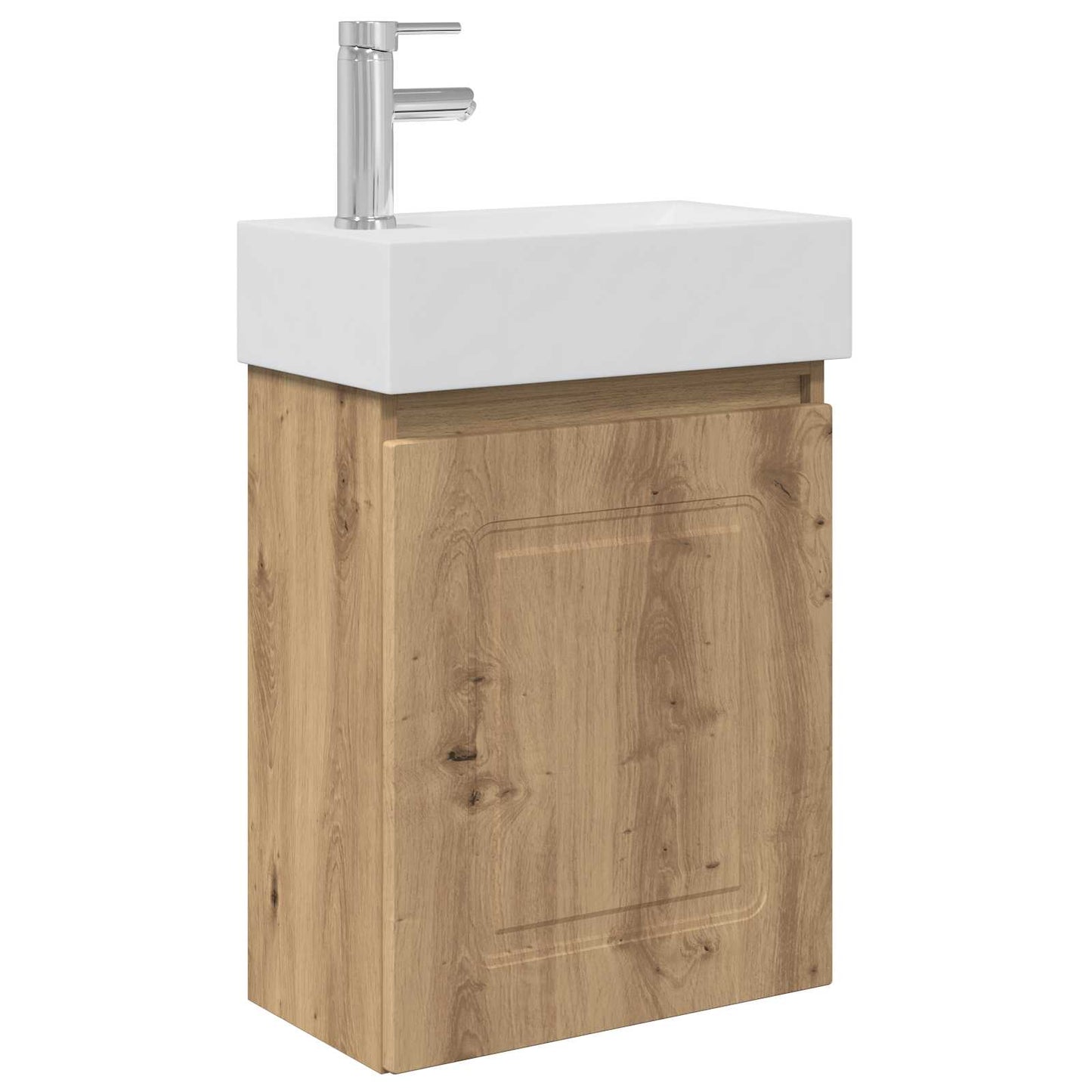 Badezimmer Waschtischunterschrank mit Wasserhahn Artisan-Eiche