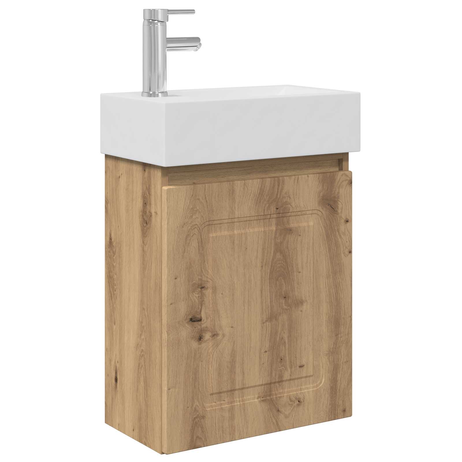 Badezimmer Waschtischunterschrank mit Wasserhahn Artisan-Eiche