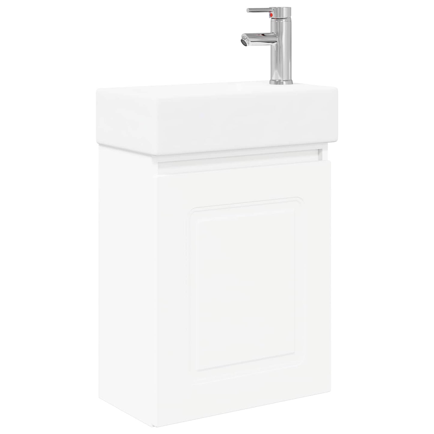 Badezimmer Waschtischunterschrank mit Wasserhahn Weiß
