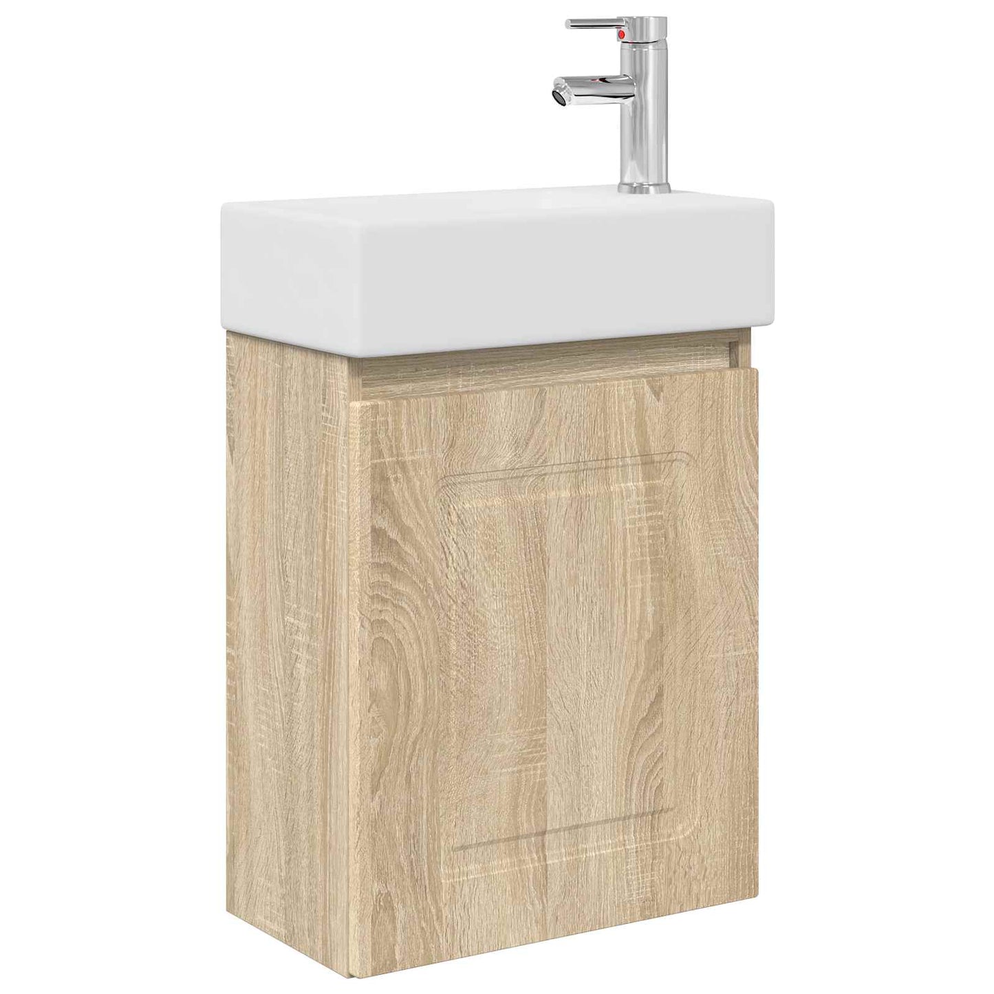 Badezimmer Waschtischunterschrank mit Wasserhahn Sonoma-Eiche