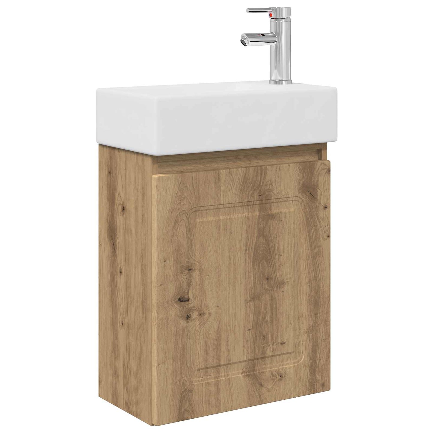 Badezimmer Waschtischunterschrank mit Wasserhahn Artisan-Eiche