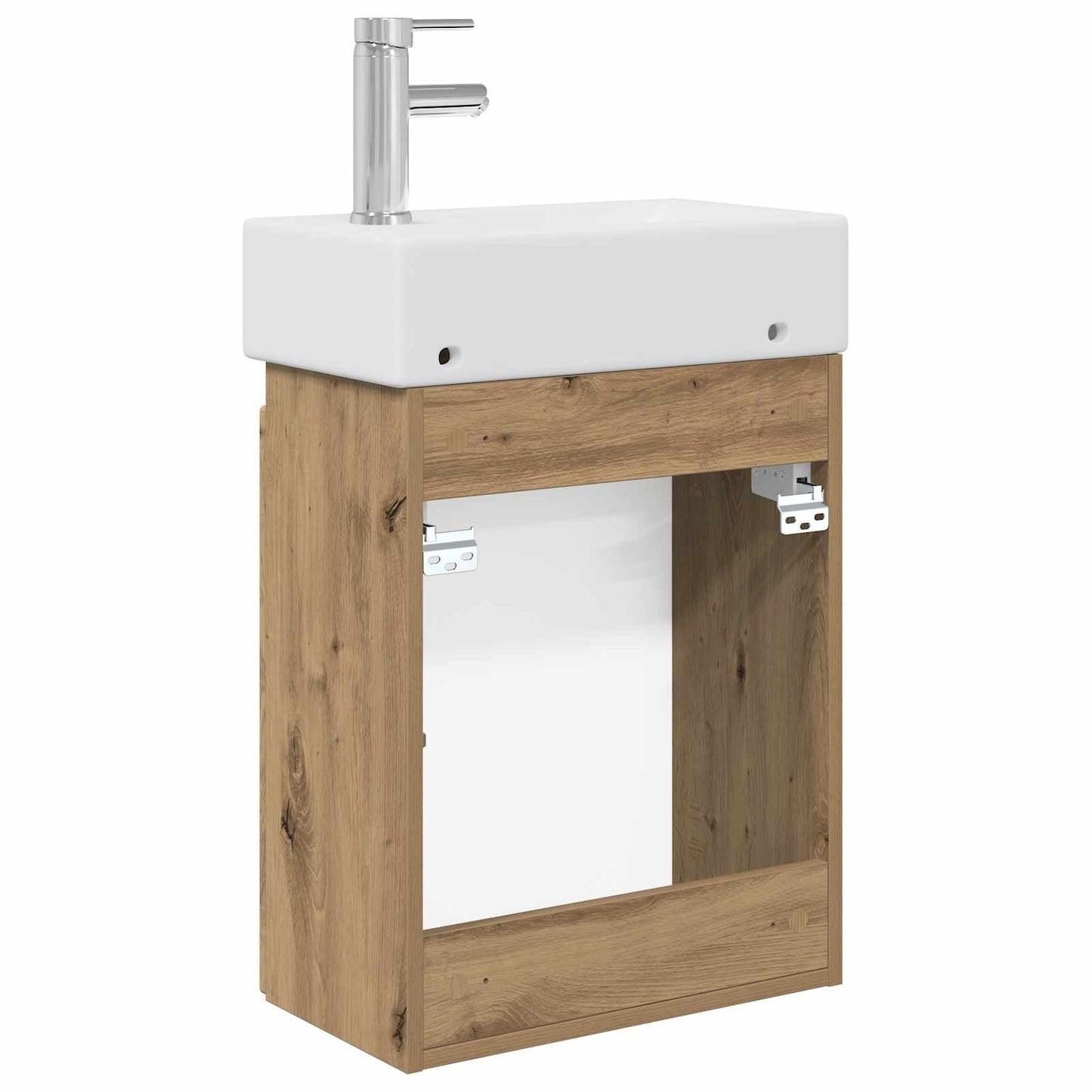 Badezimmer Waschtischunterschrank mit Wasserhahn Artisan-Eiche