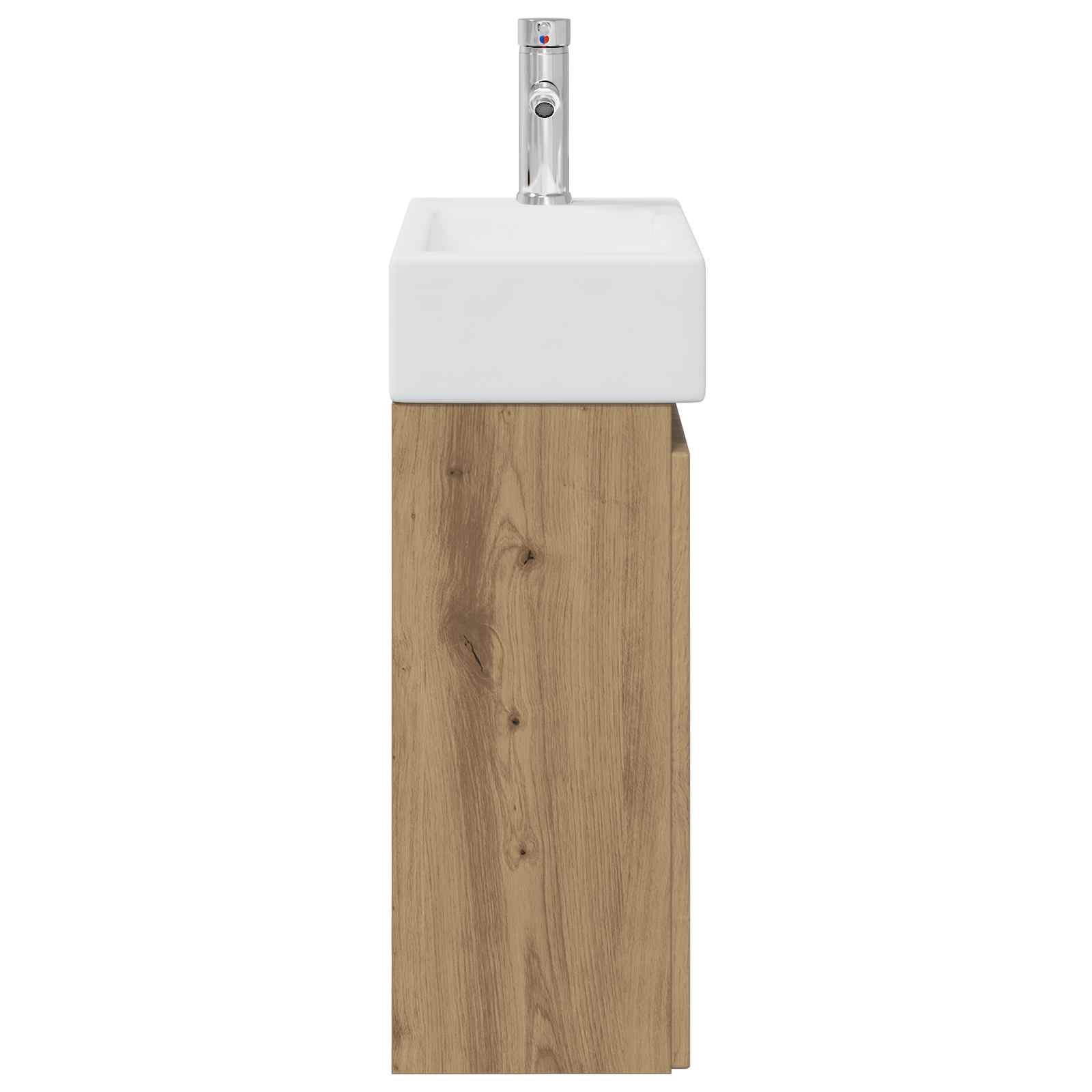 Badezimmer Waschtischunterschrank mit Wasserhahn Artisan-Eiche