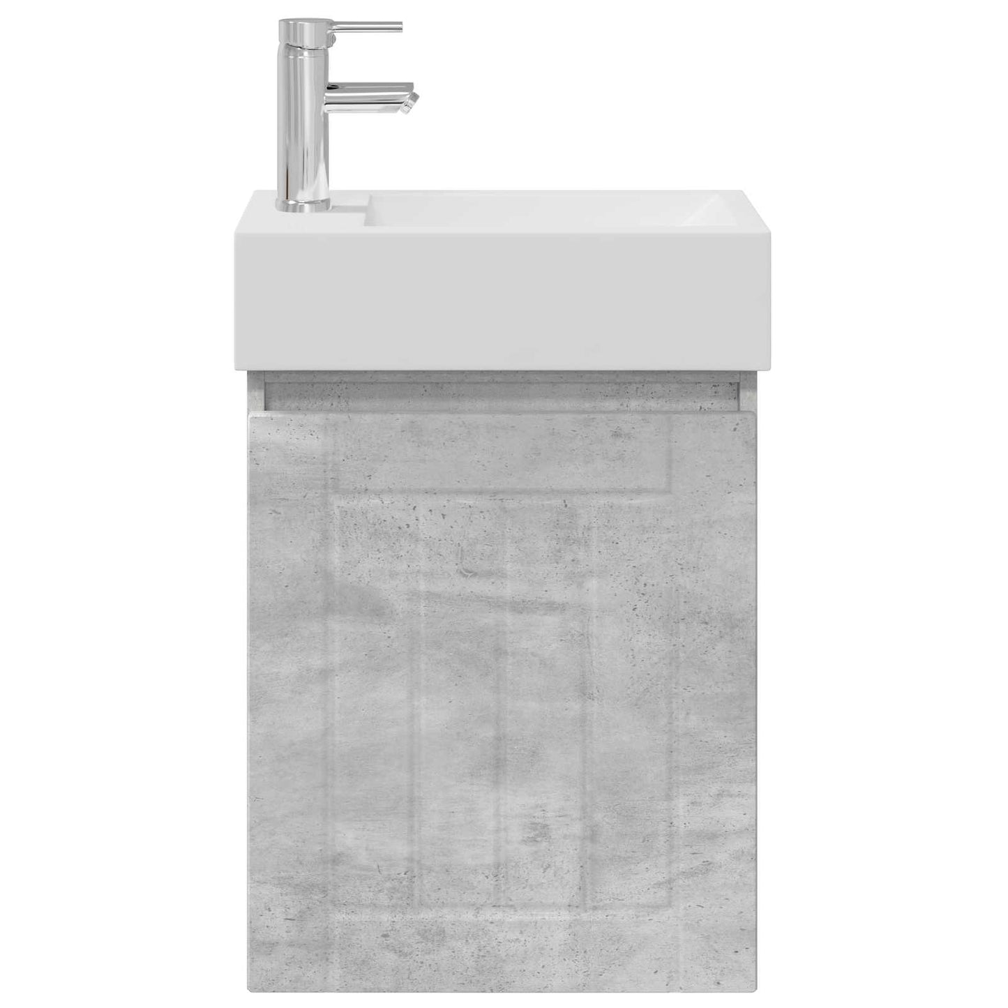 Badezimmer Waschtischunterschrank mit Wasserhahn Betongrau