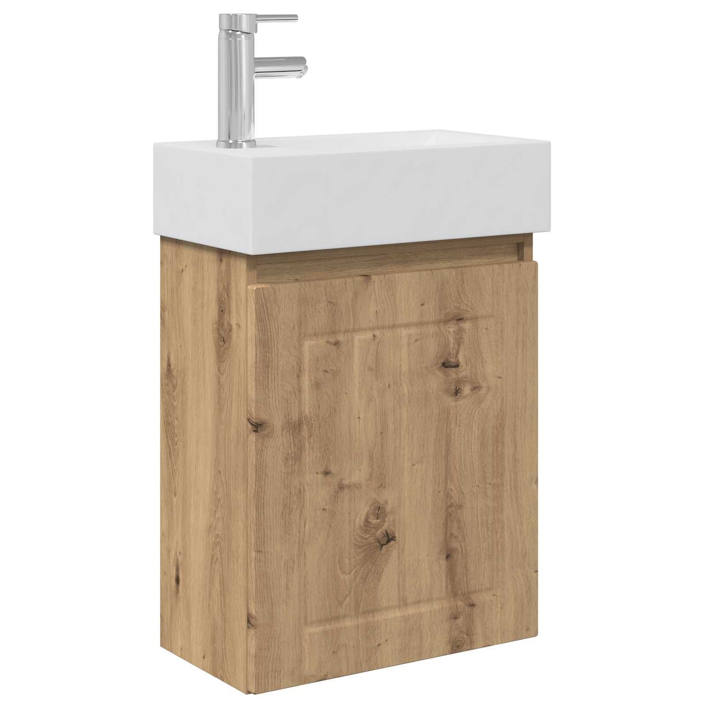 Badezimmer Waschtischunterschrank mit Wasserhahn Artisan-Eiche