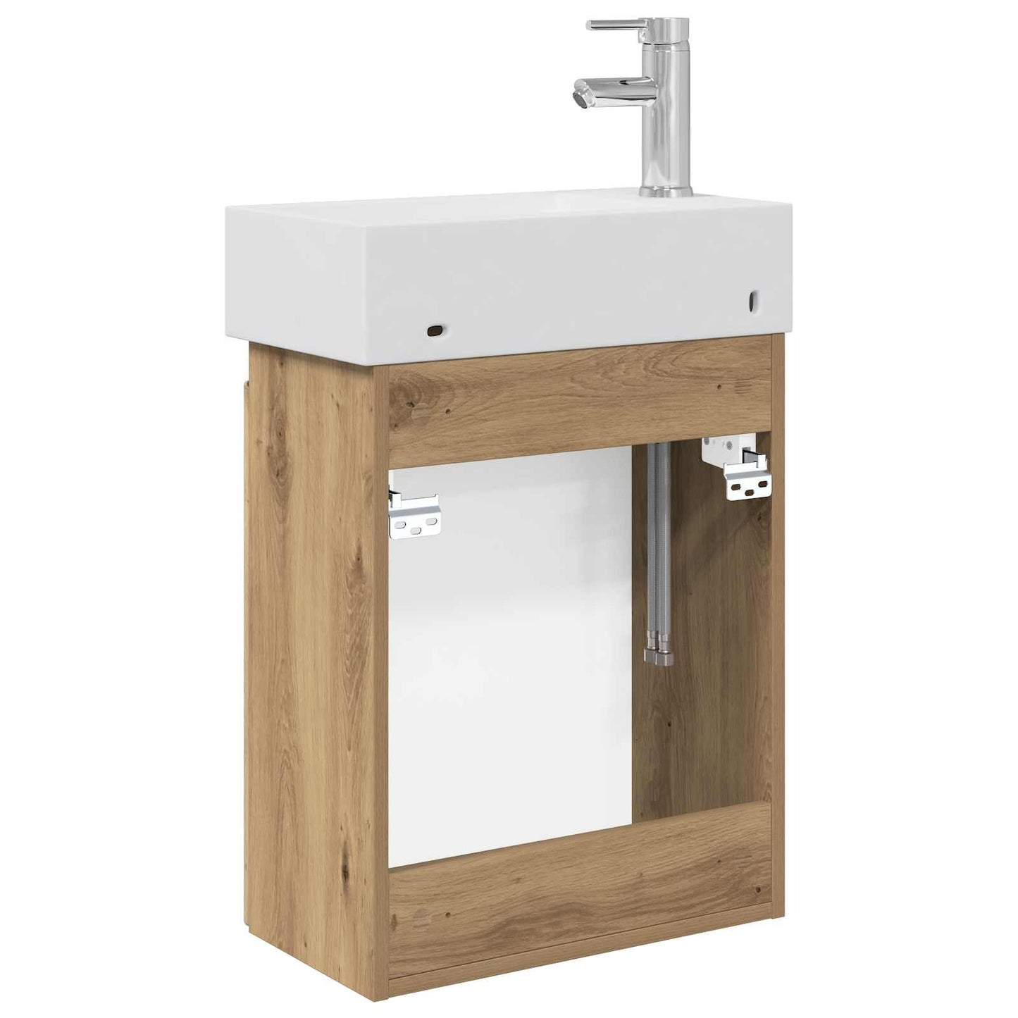 Badezimmer Waschtischunterschrank mit Wasserhahn Artisan-Eiche