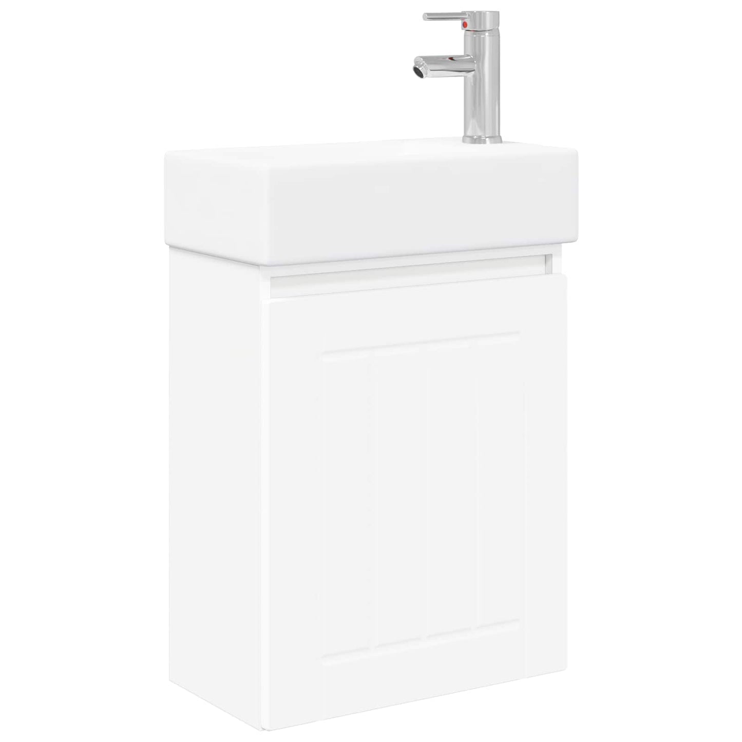 Badezimmer Waschtischunterschrank mit Wasserhahn Weiß