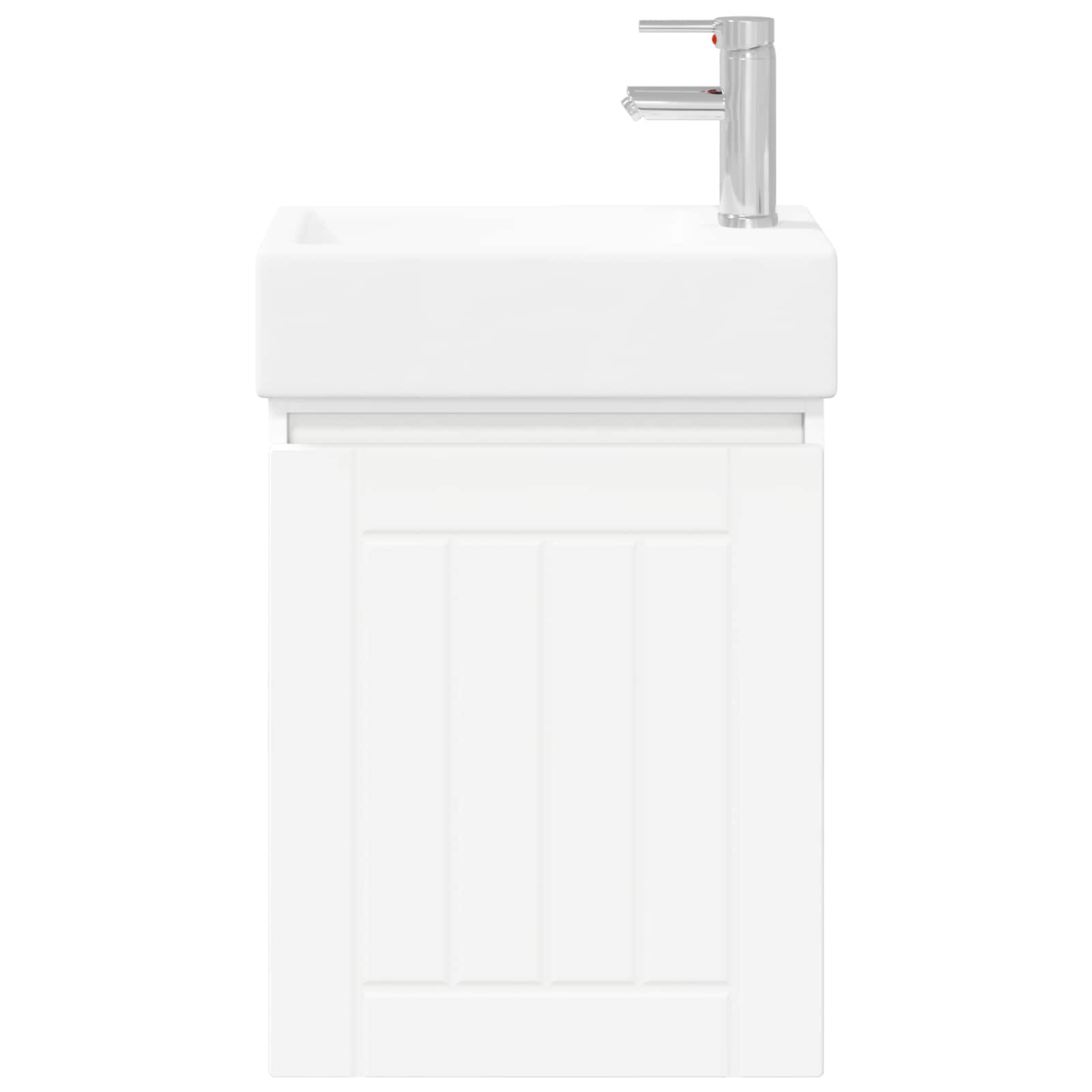 Badezimmer Waschtischunterschrank mit Wasserhahn Weiß