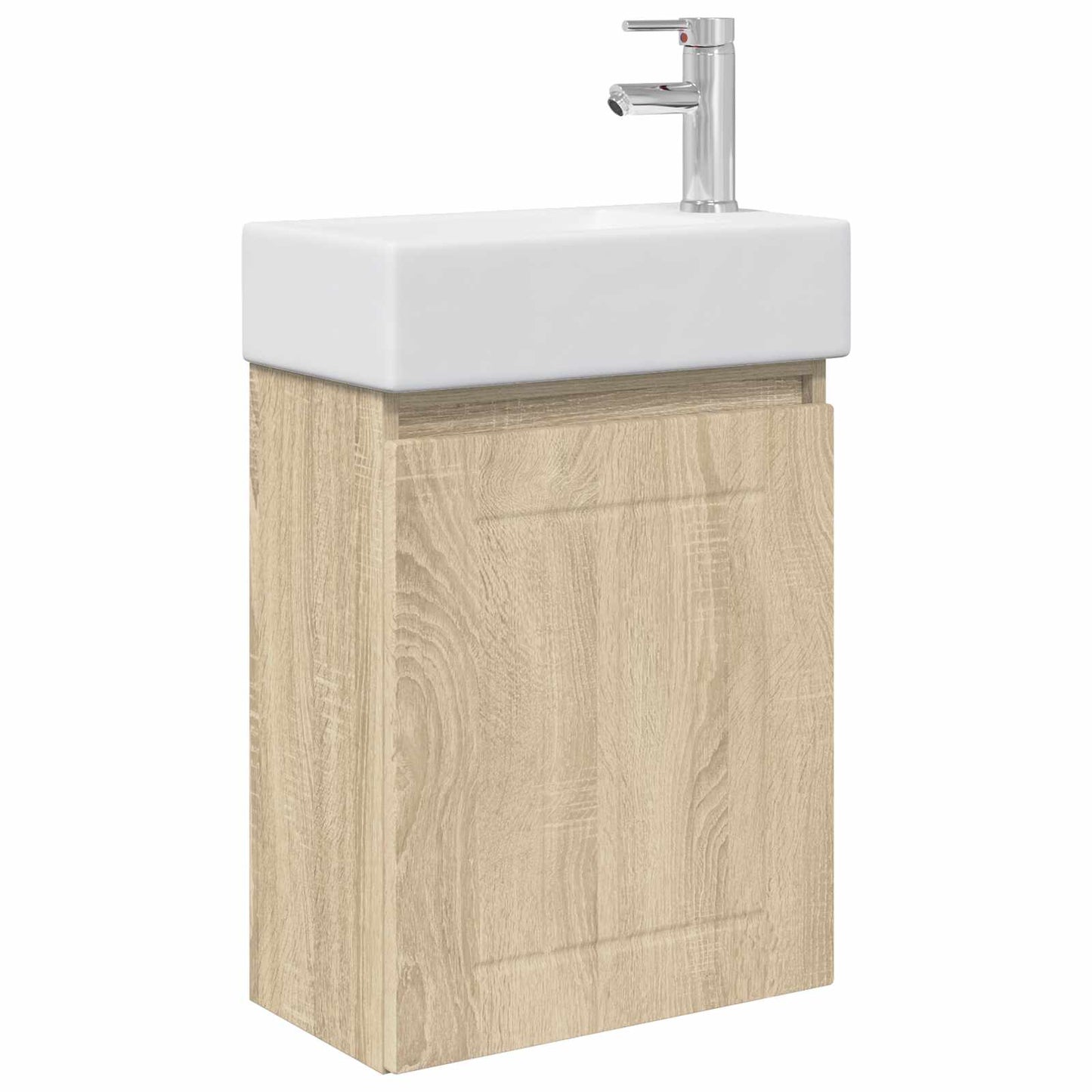 Badezimmer Waschtischunterschrank mit Wasserhahn Sonoma-Eiche