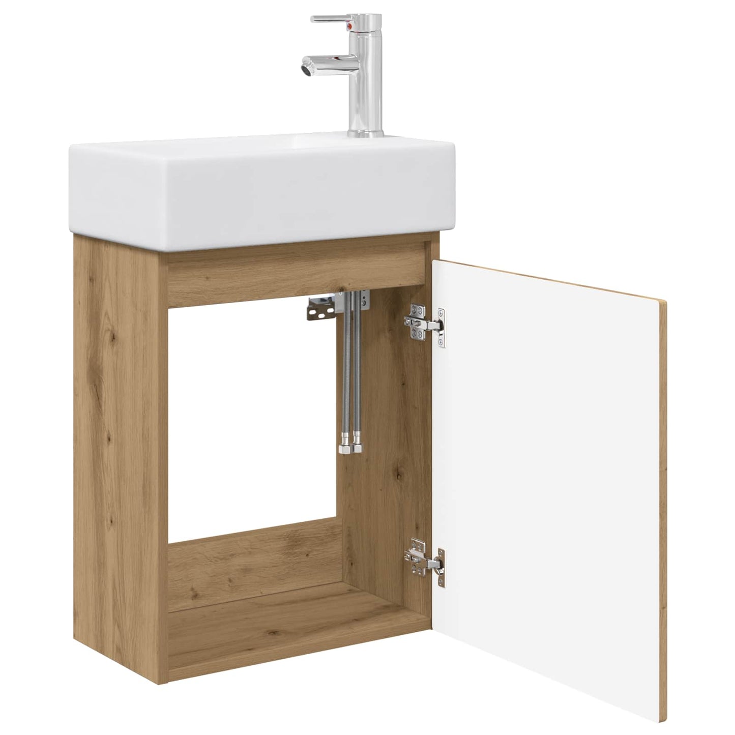 Badezimmer Waschtischunterschrank mit Wasserhahn Artisan-Eiche
