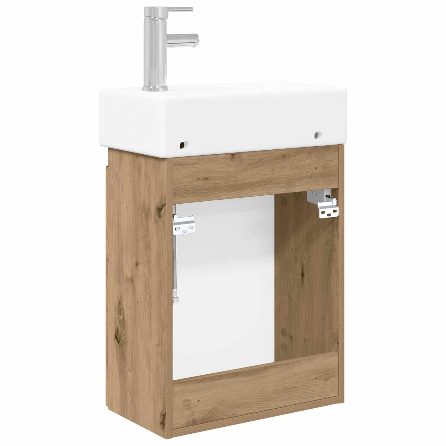 Badezimmer Waschtischunterschrank mit Wasserhahn Artisan-Eiche